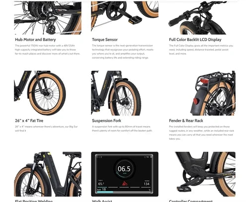 Big Sur Electric Fat Tire Bike – Conquer Any Terrain with Style!