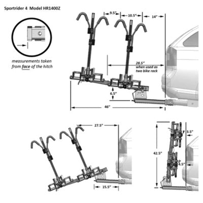 Hollywood Sport Rider 4 Bike Car Hitch Rack