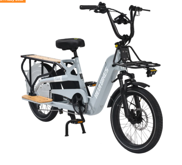 Revibikes Flux Cargo Electric Bicycle Grey / 15Ah