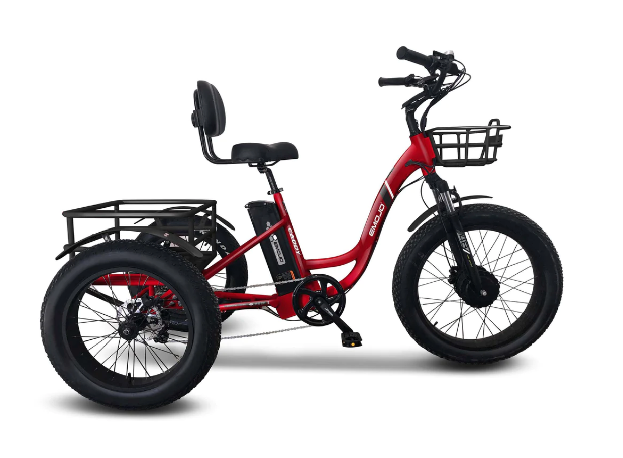 Emojo Caddy Pro Fat Tire Electric Trike Bike BONUS GIFT