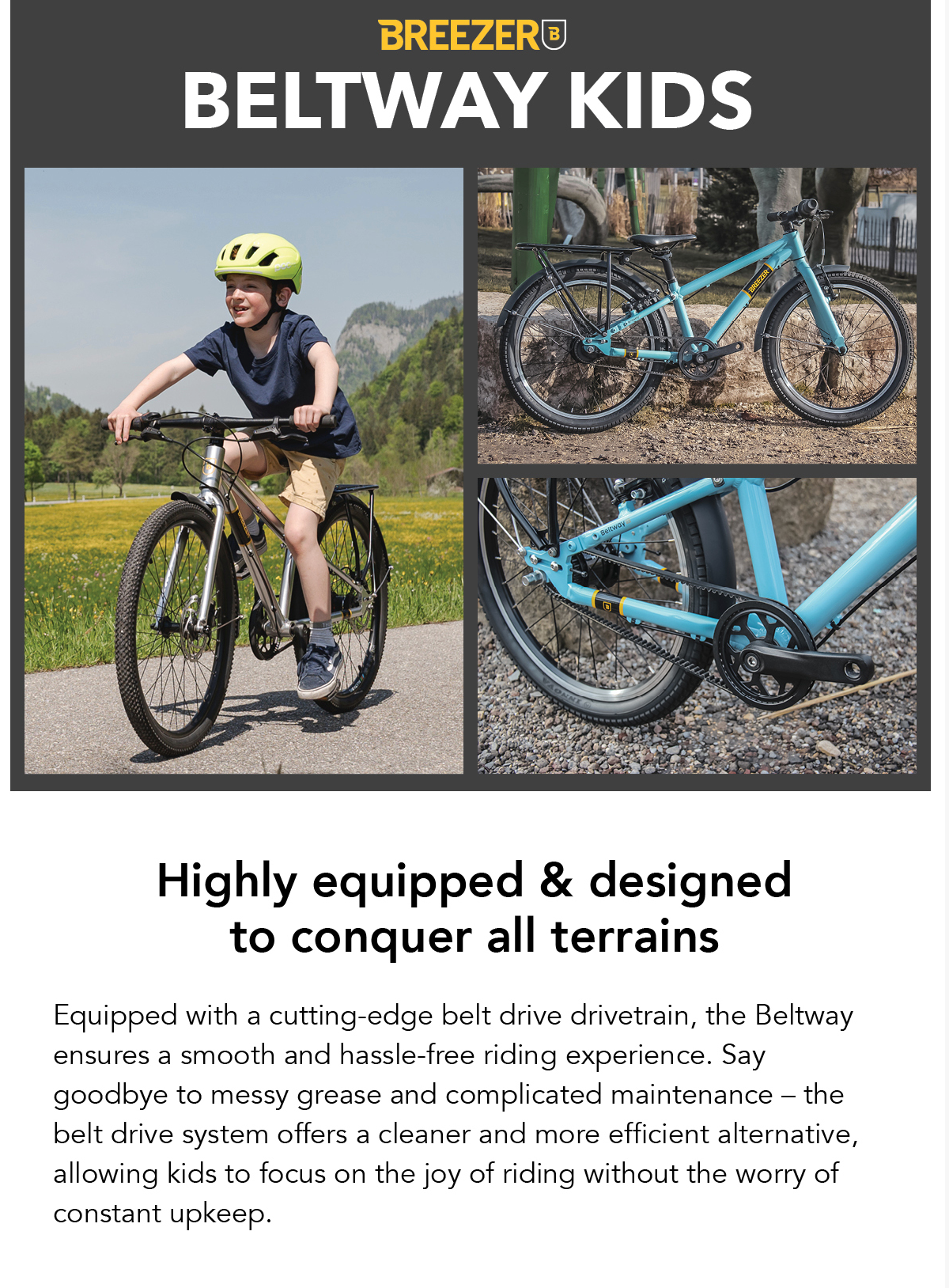 Breezer Beltway 24 Kids Hybrid Road Bike