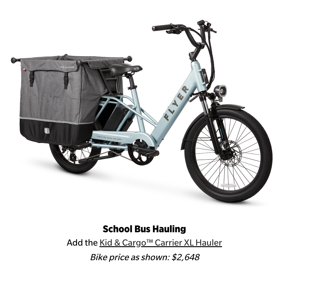Flyer Via Pro Ultimate Family Cargo Step Thru Electric Bike