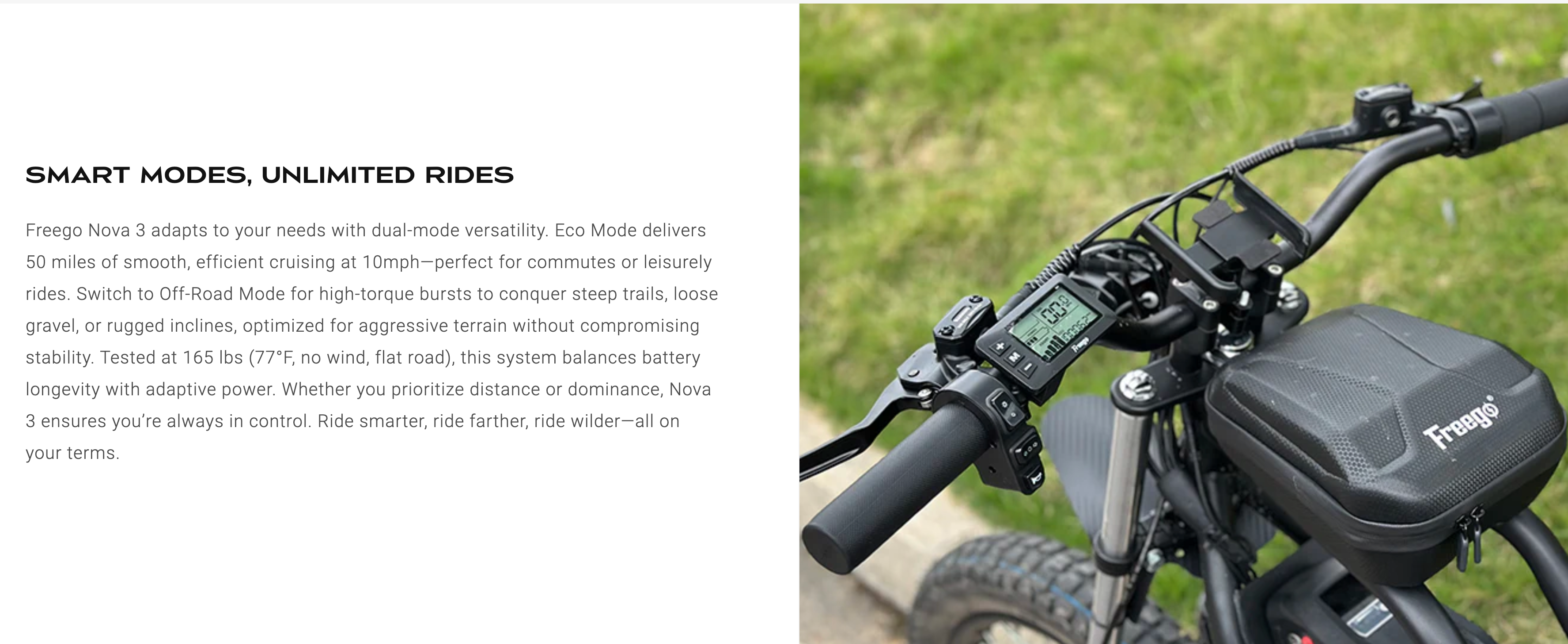 Freego Nova 3 MidDrive Offroad Full Suspension Electric Dirt Bike