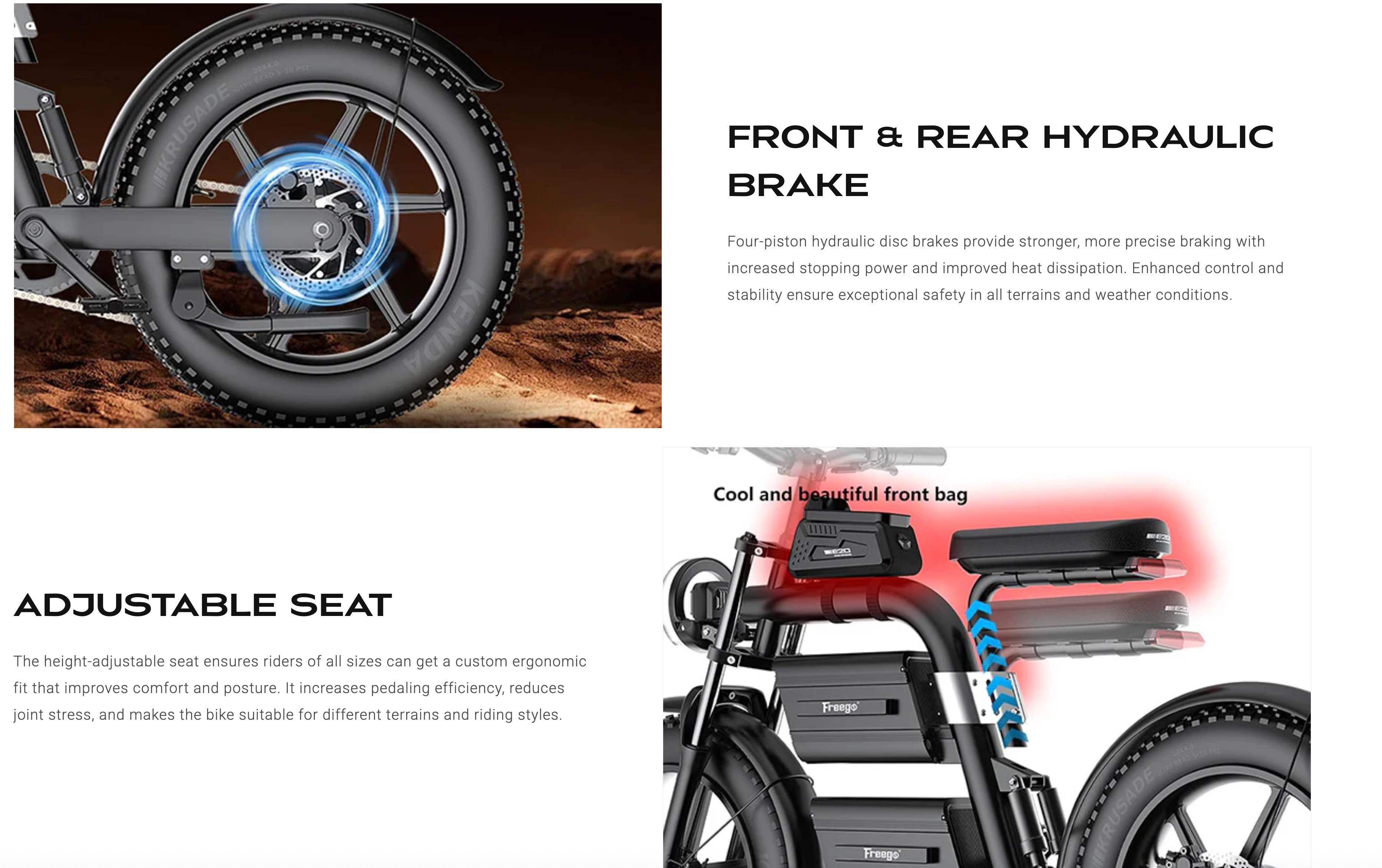 Freego E20 Plus Dual Battery Fat Tire Electric Dirt Bike