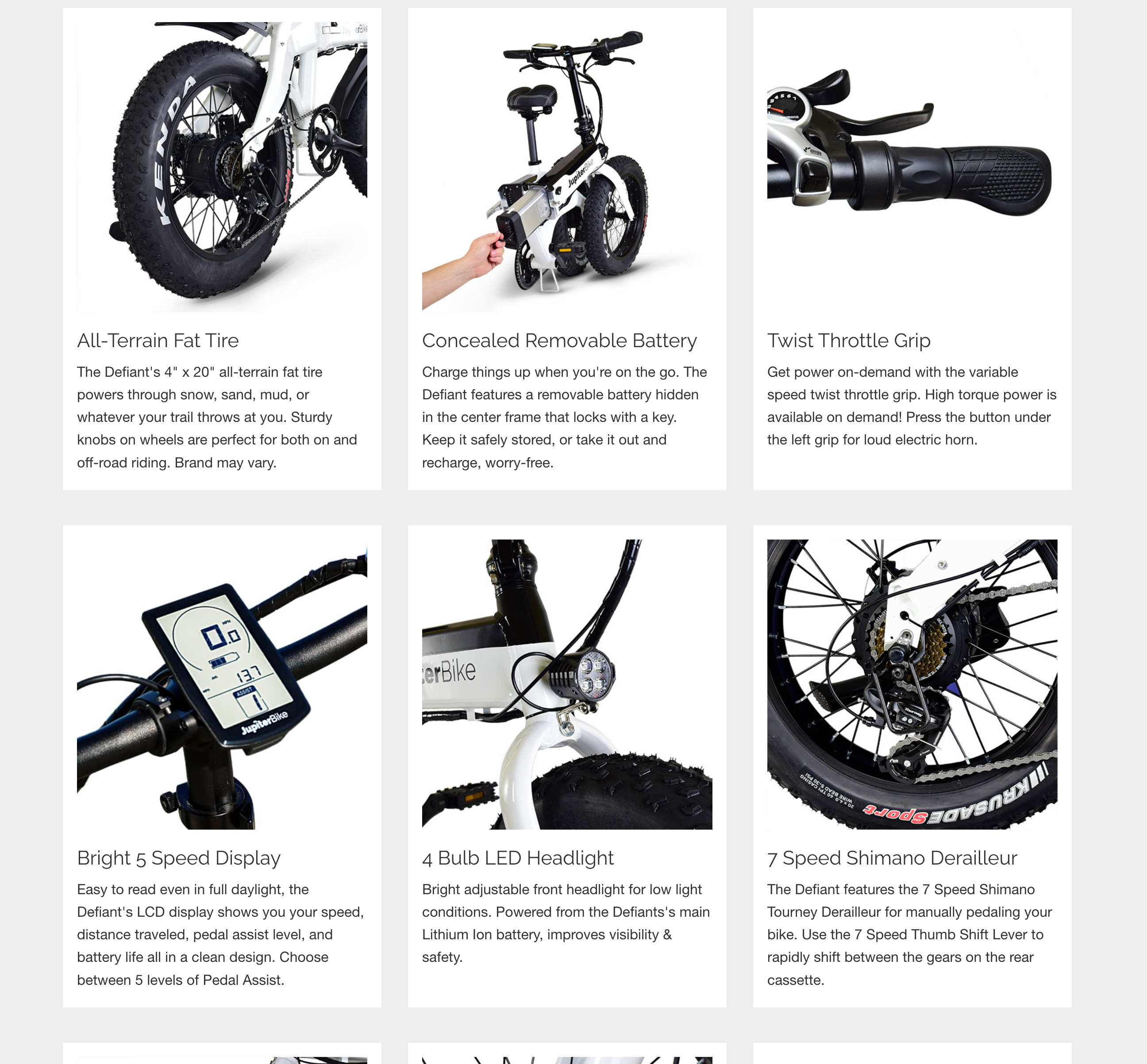 Jupiter Defiant All Terrain Fat Tire Folding Electric Bike