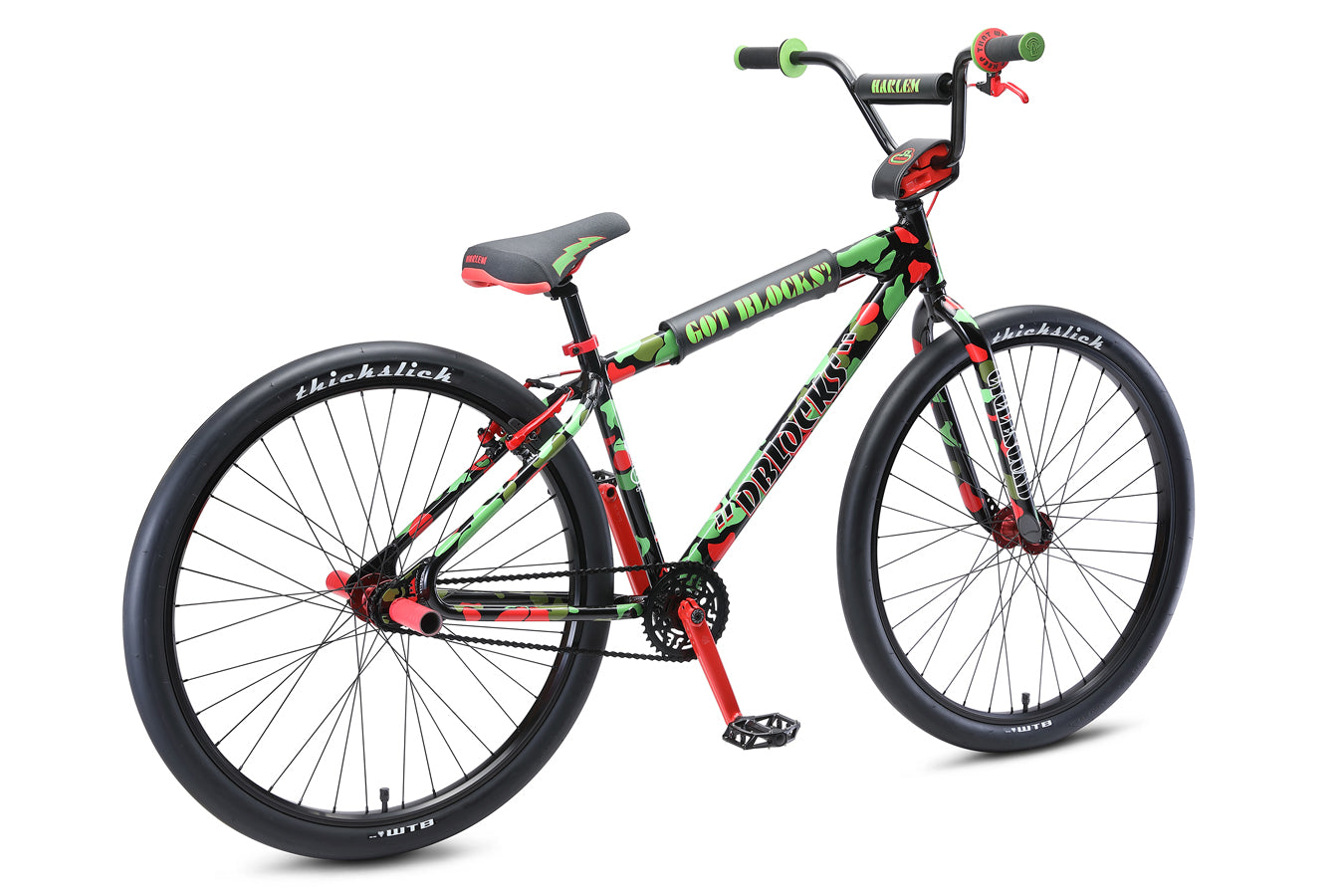 SE Bikes DBlocks Big Ripper 29 BMX Bike Red Black Green Camo