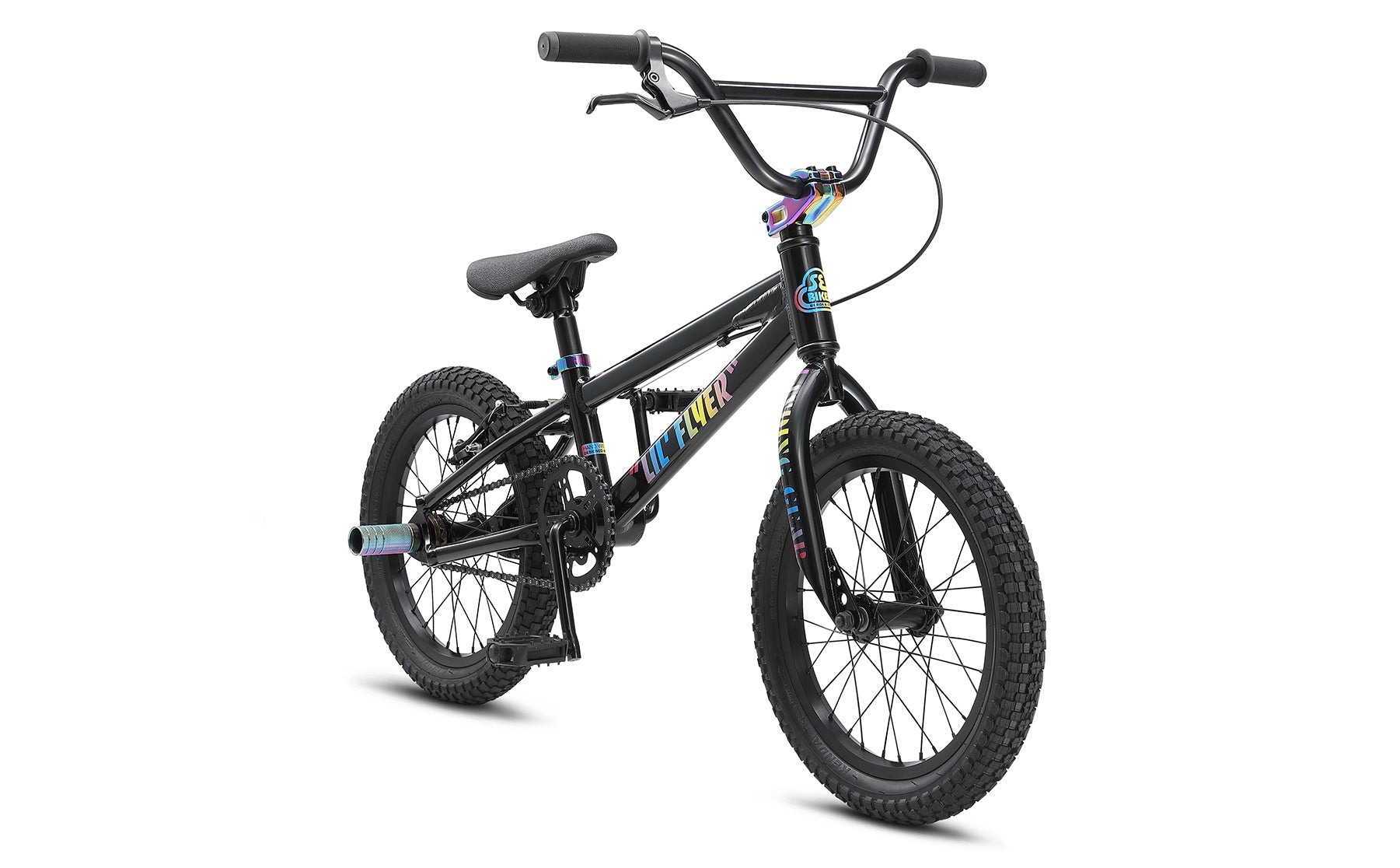 SE Bikes Lil Flyer 16 Kids BMX Bike Slick Mode Black 2023
