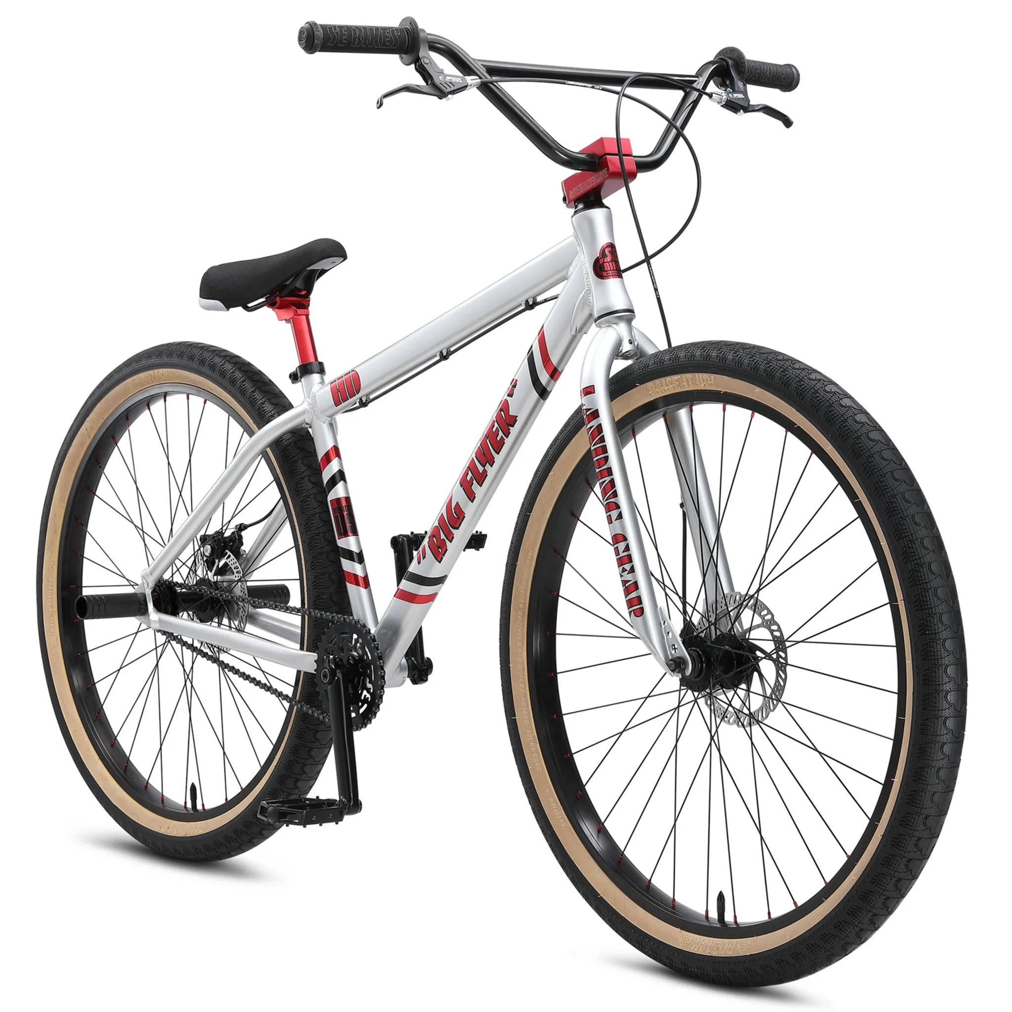SE Bikes Big Flyer HD 29 BMX Bike Big Silver 2024 Bikecraze Bike Shop