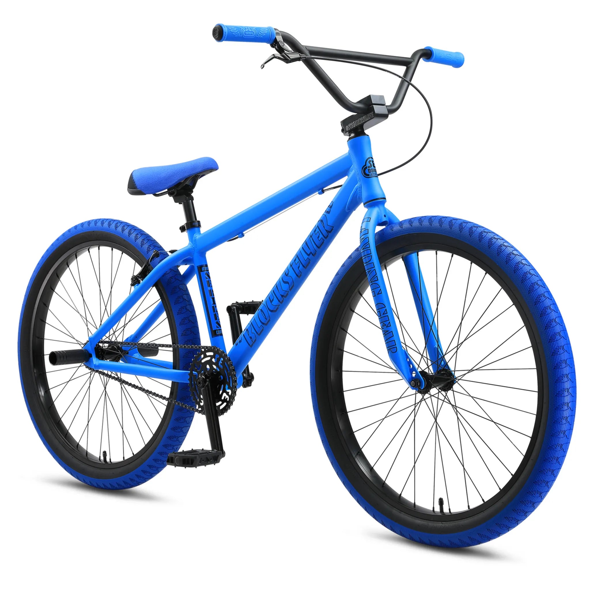 SE Bikes Blocks Flyer 26 BMX Bike Matte Blue 2024