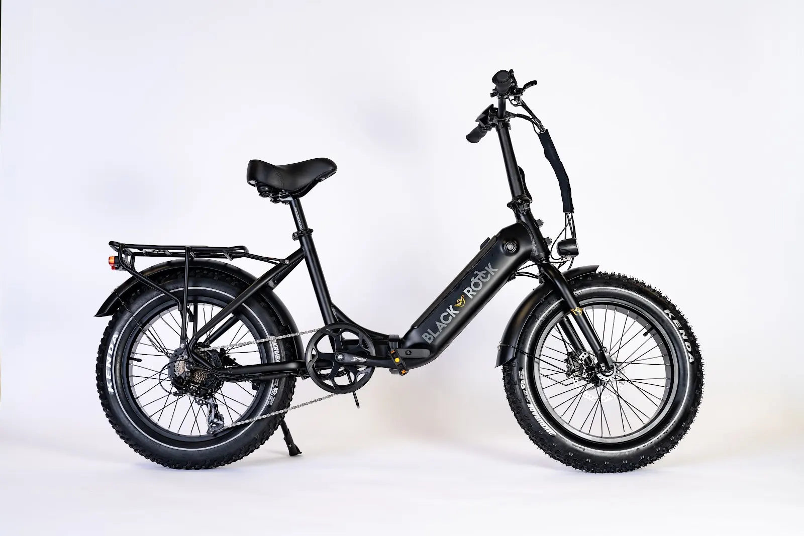 Black Aloha Step Thru Folding Fat Tire Electric Bike