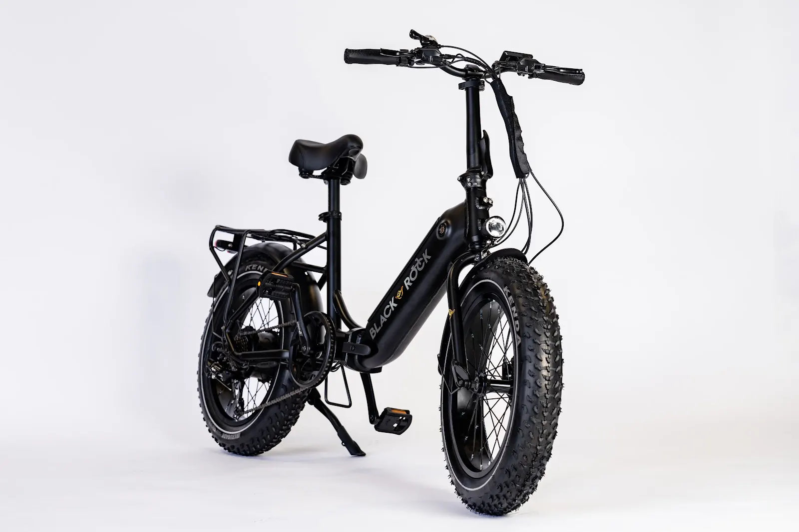 Black Aloha Step Thru Folding Fat Tire Electric Bike