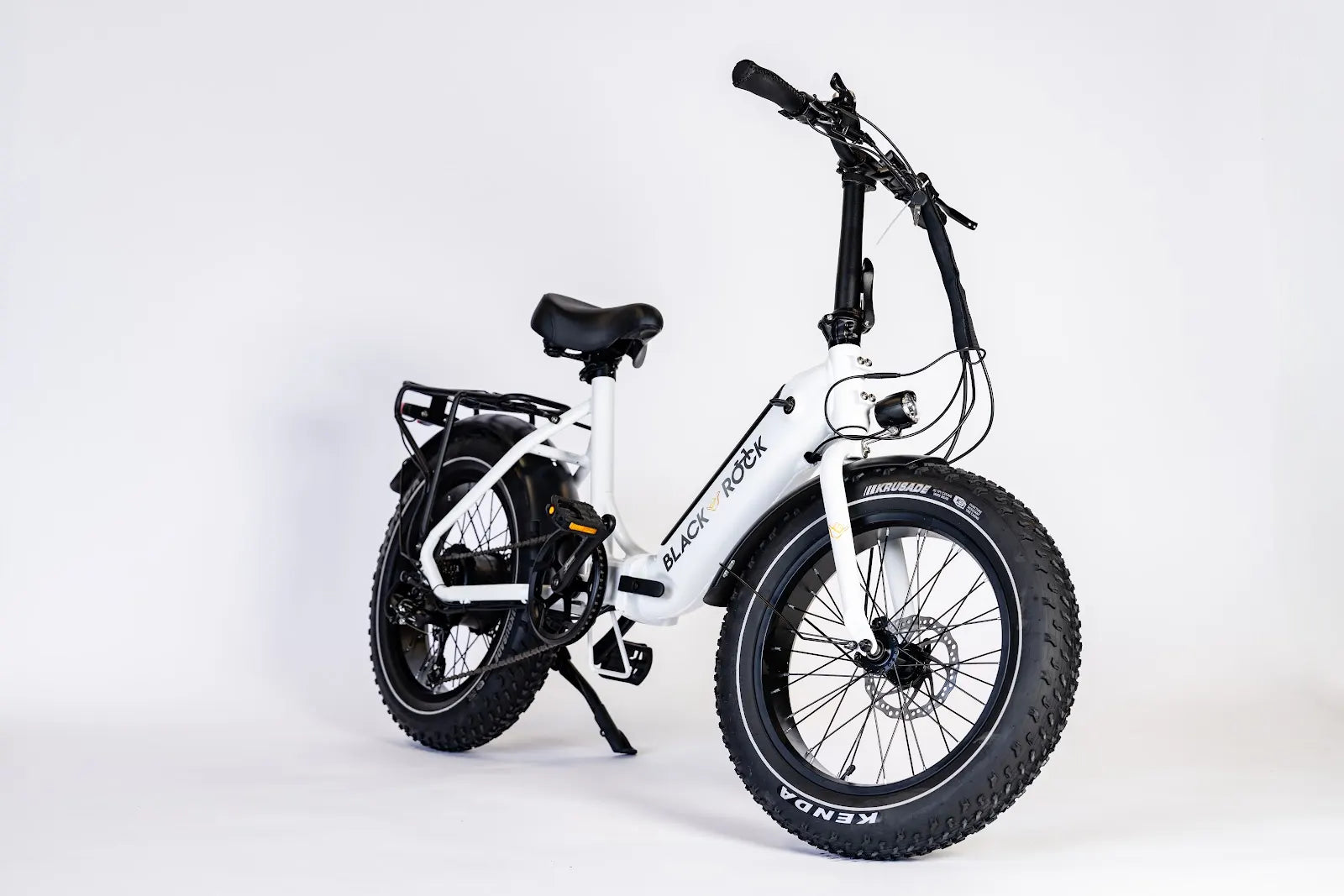 Black Aloha Step Thru Folding Fat Tire Electric Bike