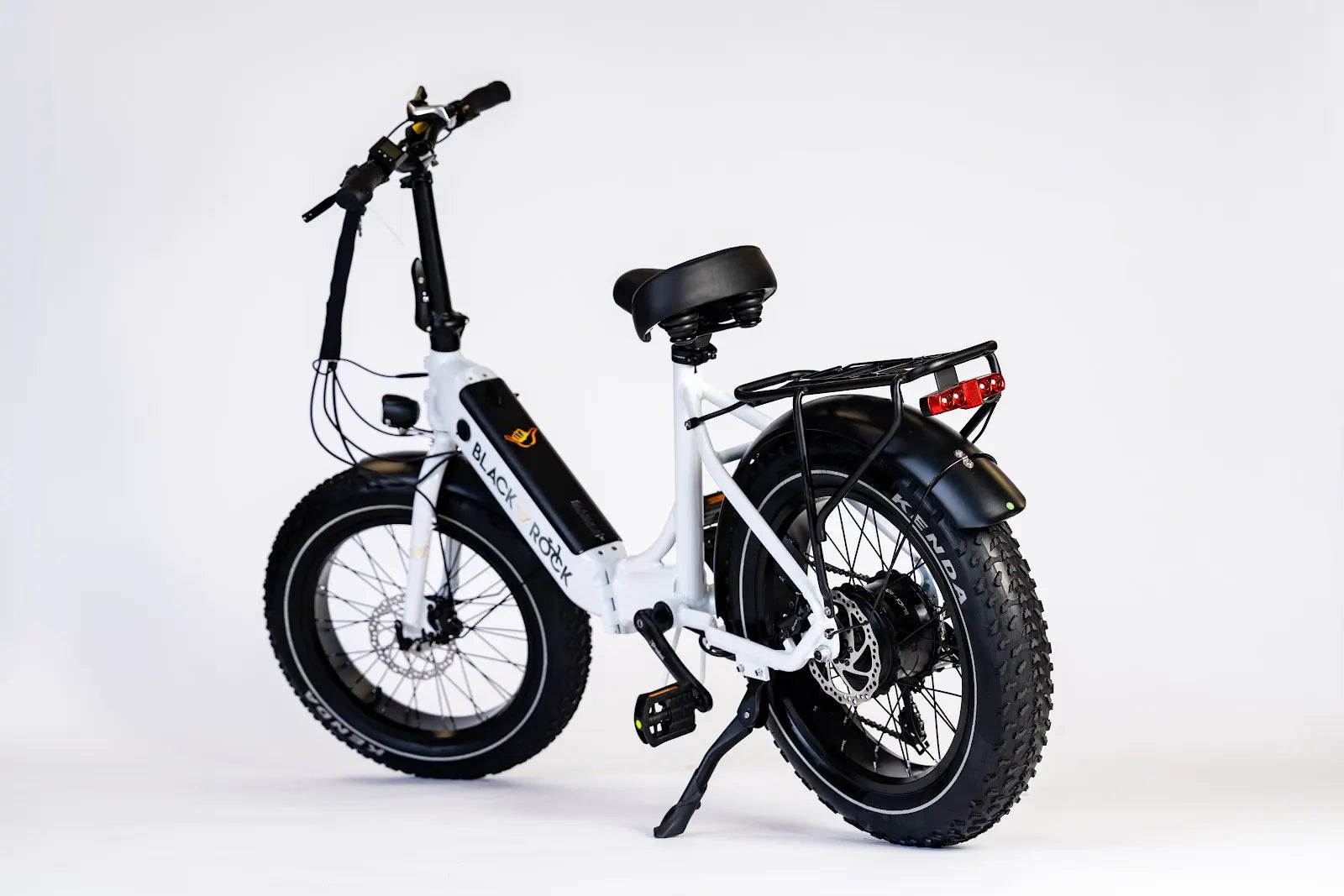 Black Aloha Step Thru Folding Fat Tire Electric Bike