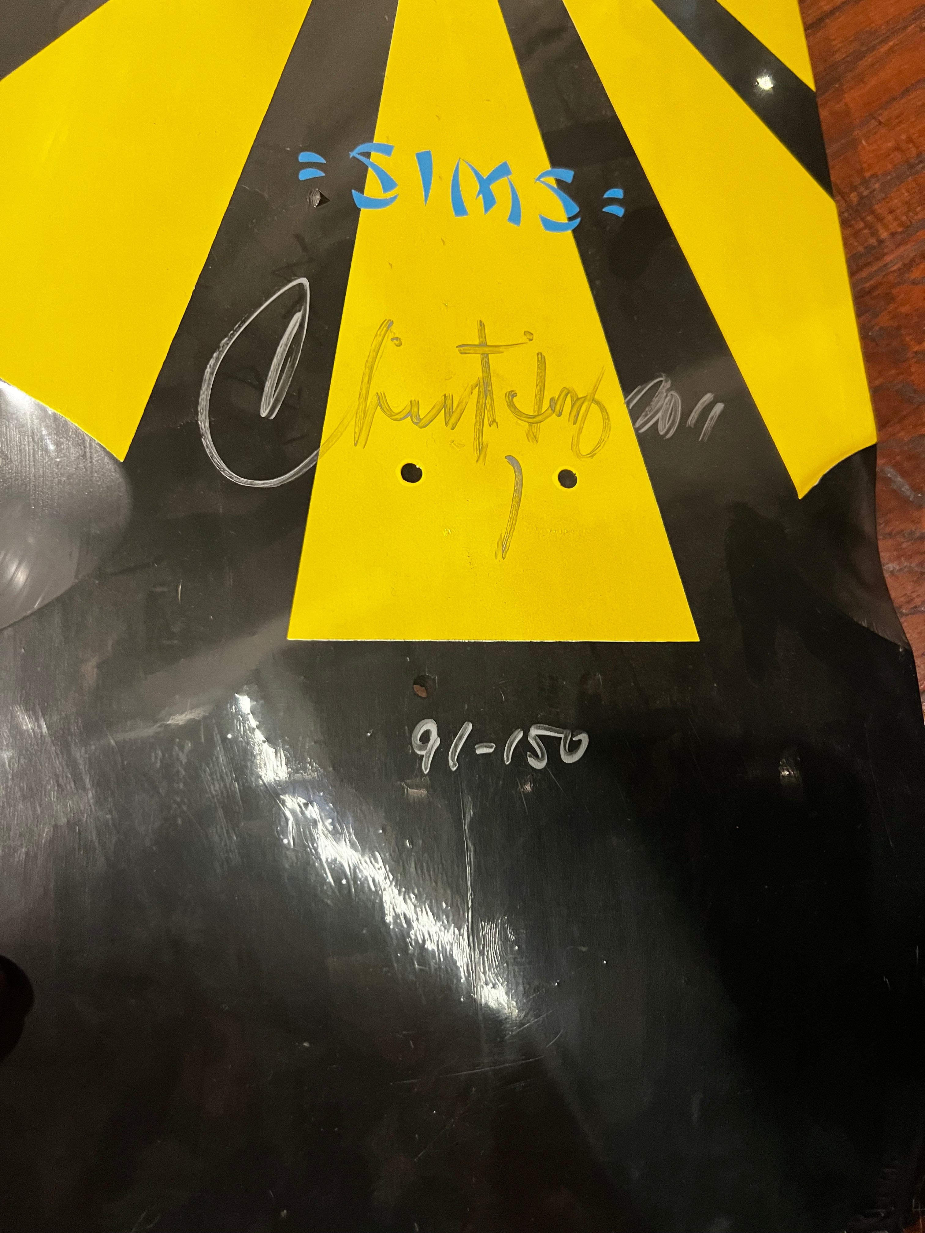 Sims Hosoi Rising Sun Signed Numbered Collector Yellow Skateboard Deck