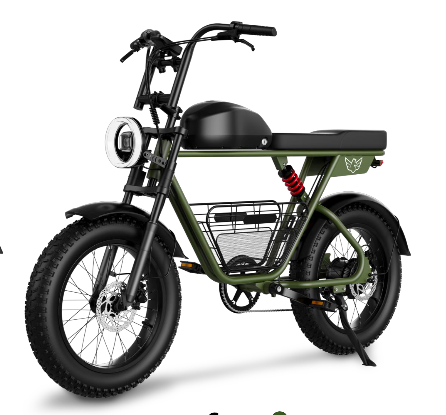 Windhorse D5 - 1000W Fat Tire Cafe Racer Style Electric Bike