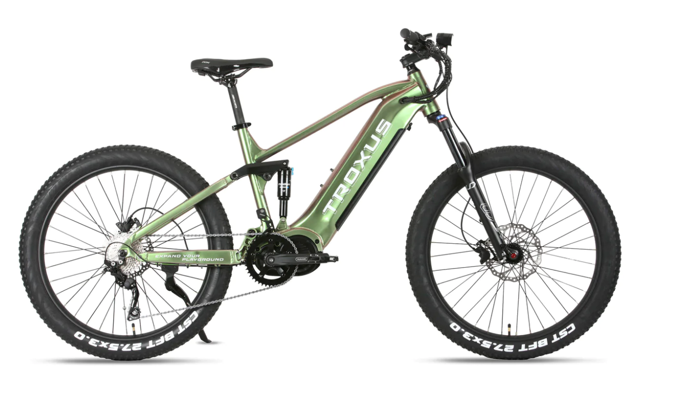 rex trekking e bike Troxus T-Rex 27.5 Mid Drive Mountain Electric Bike