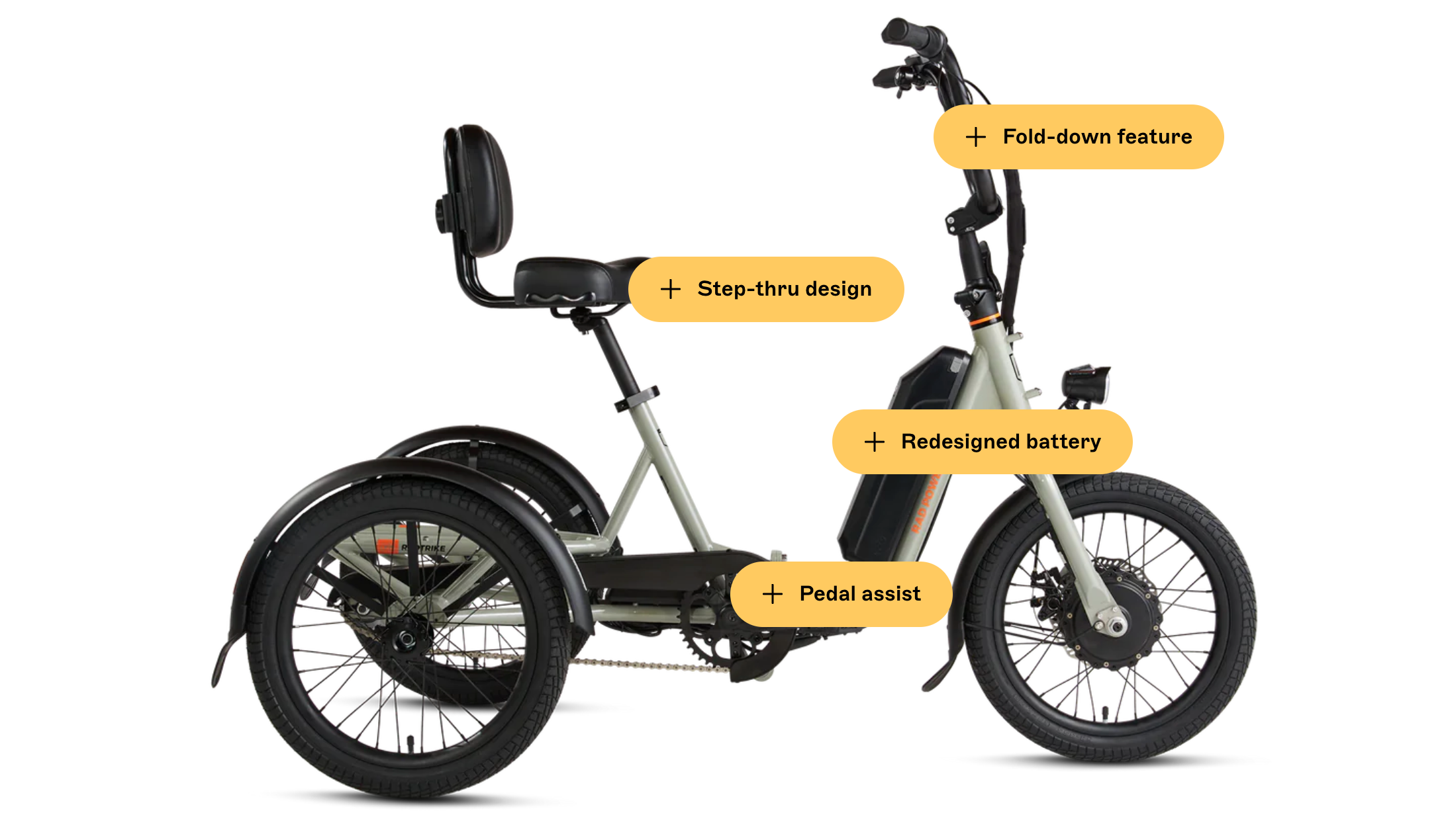 Rad Power Bikes RadTrike Electric Step Thru Tricycle Bike