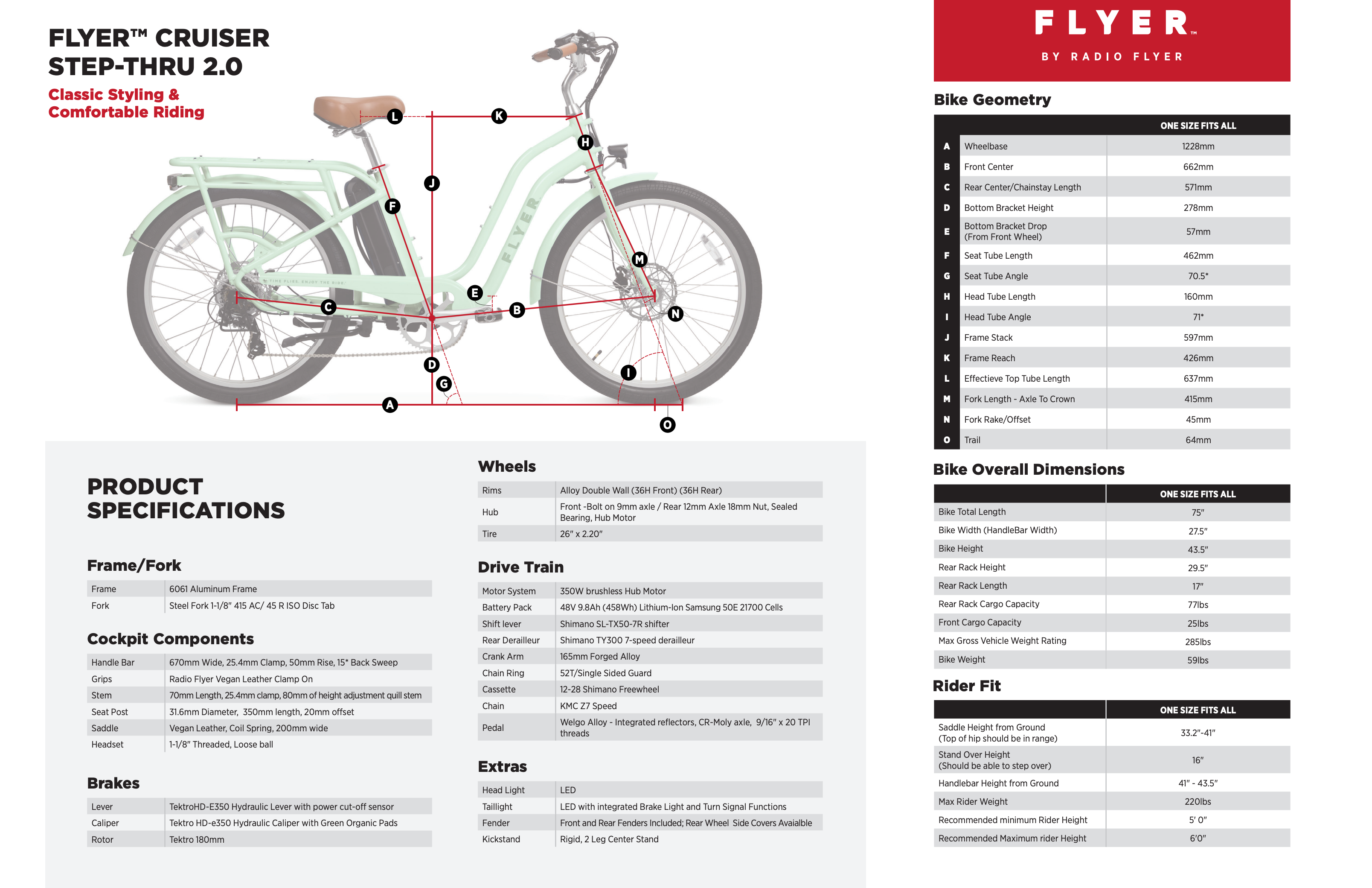 Flyer Cruiser 2.0 Step Thru Electric Bike