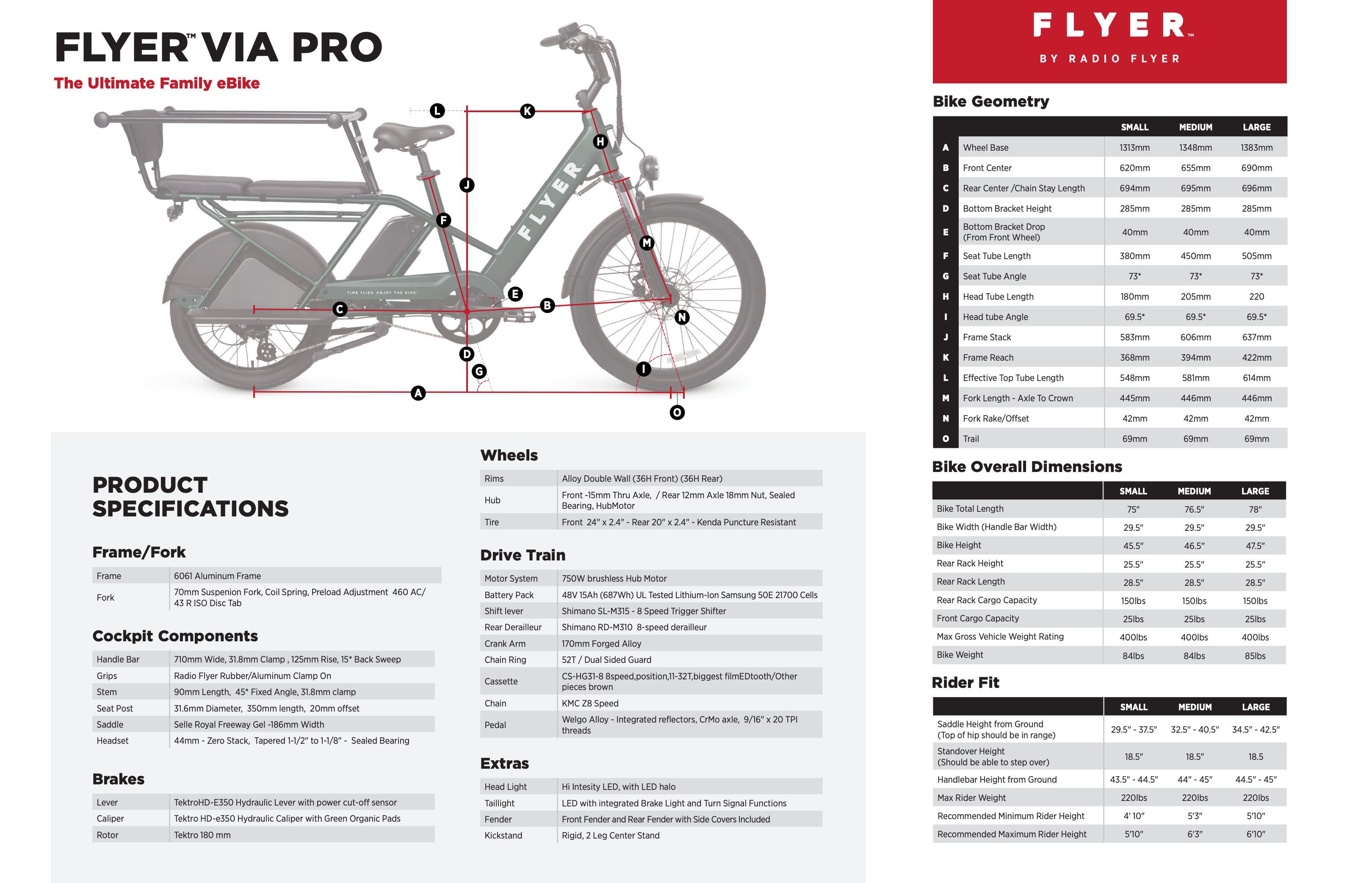 Flyer Via Pro Ultimate Family Cargo Step Thru Electric Bike – Bikecraze ...