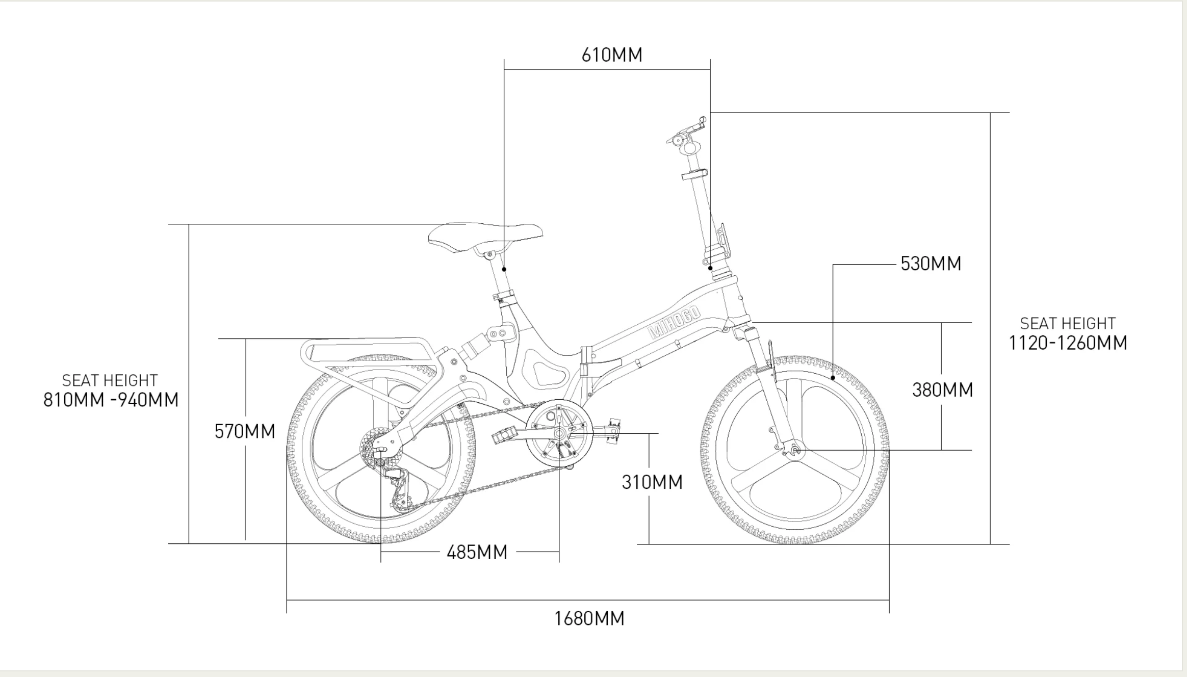 Mihogo RX 2.4 Folding 20" Electric Bike