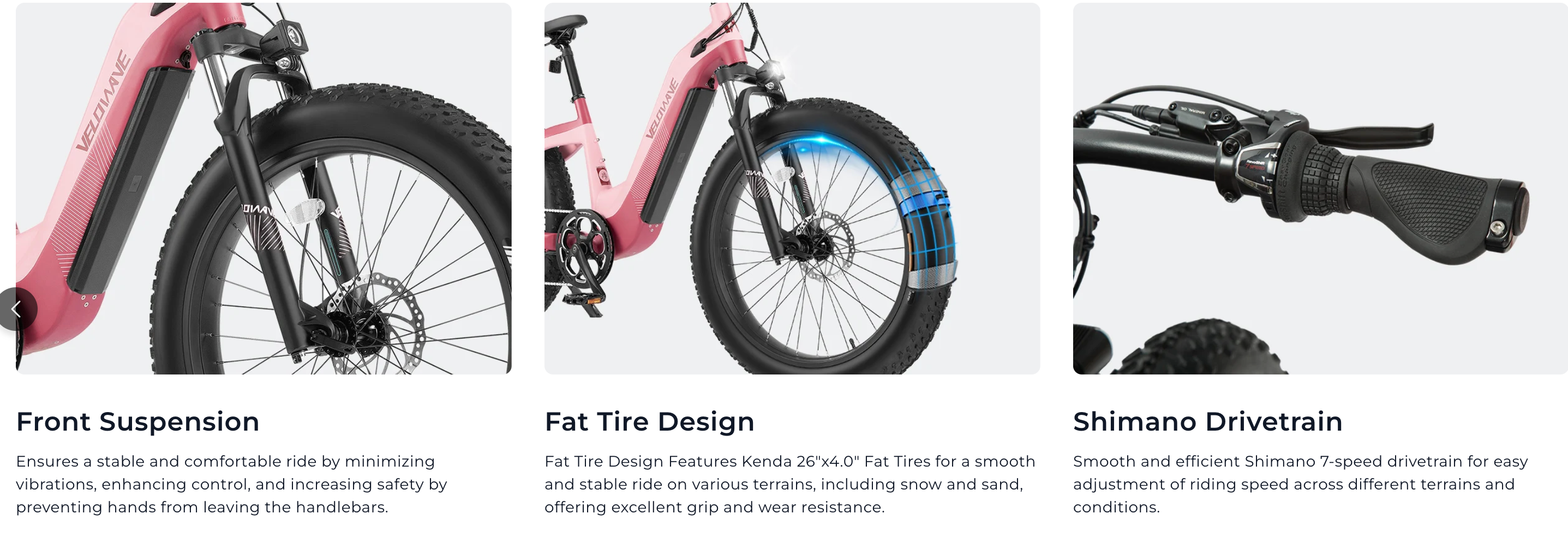 Velowave Grace 2.0 Torque Step Thru Electric Fat Tire Bike