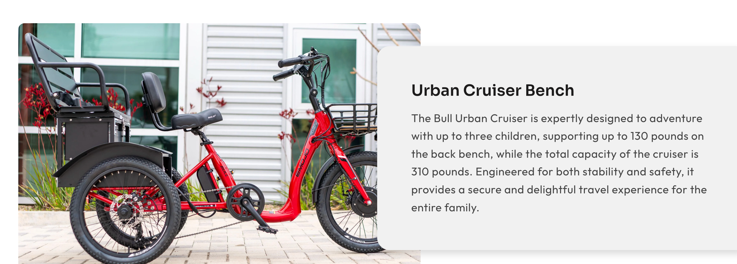 Emojo Bull Urban Electric Trike Bike BONUS Gifts