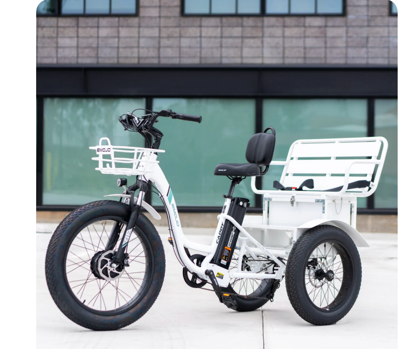 Emojo Caddy Pro Urban Fat Tire Electric Trike Bike