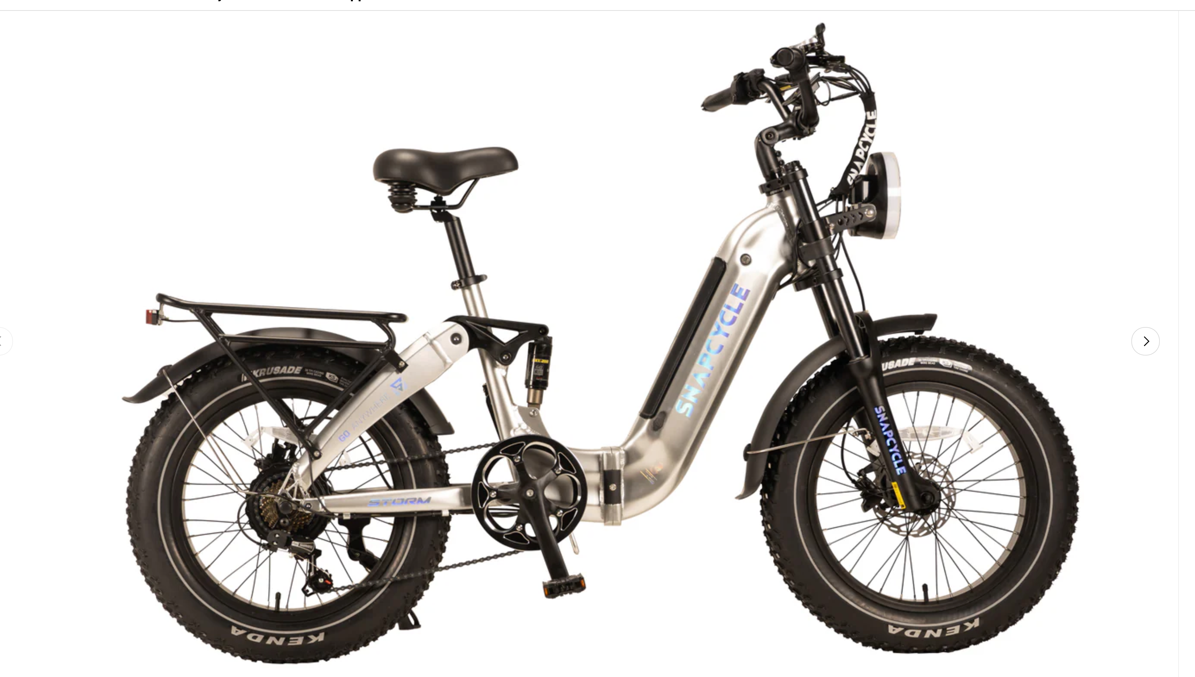 SnapCycle Storm Folding Dual Suspension Fat Tire Electric Bike