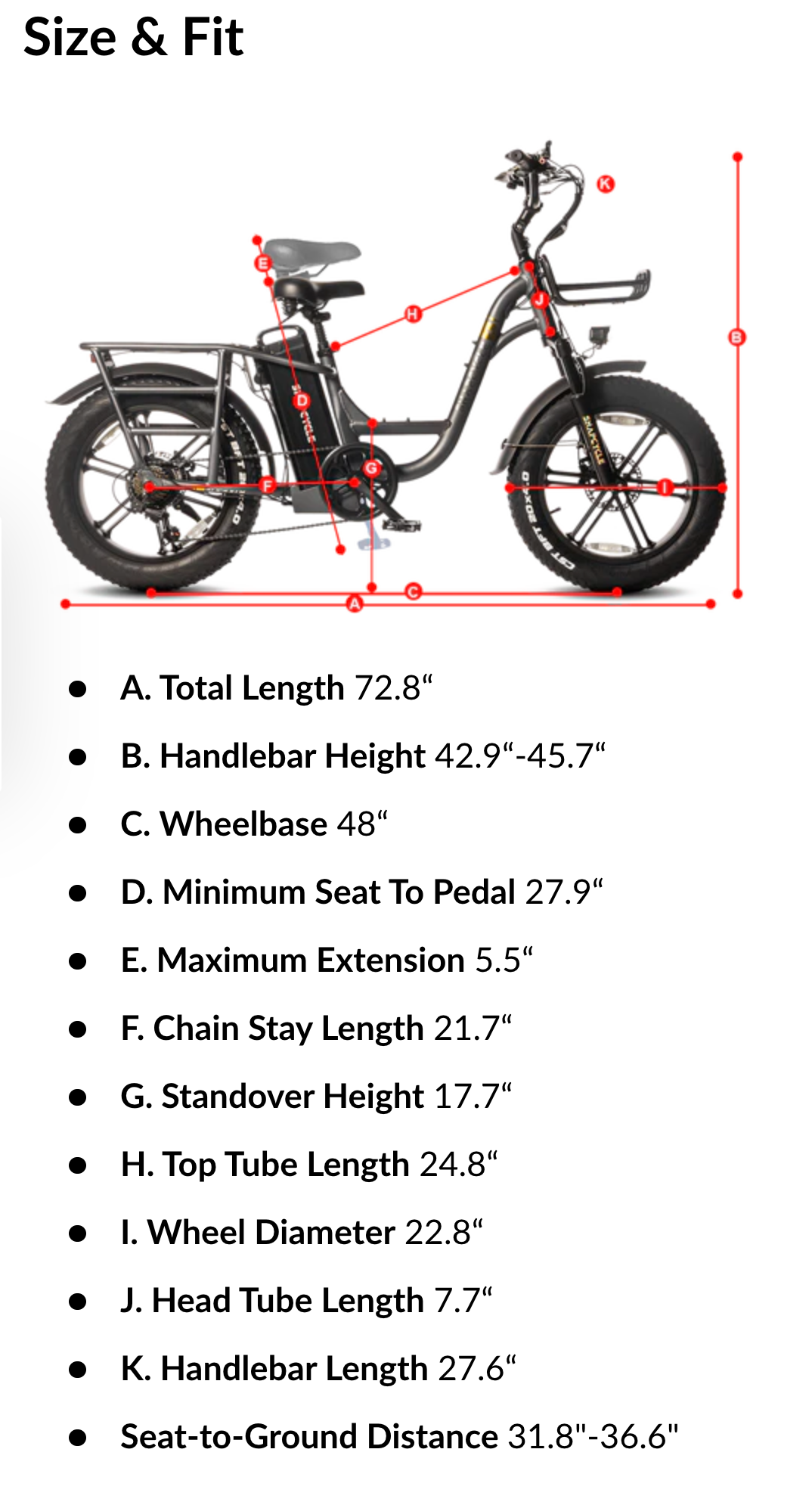 SnapCycle Infinity Cargo Electric Bike  W/Extra Battery