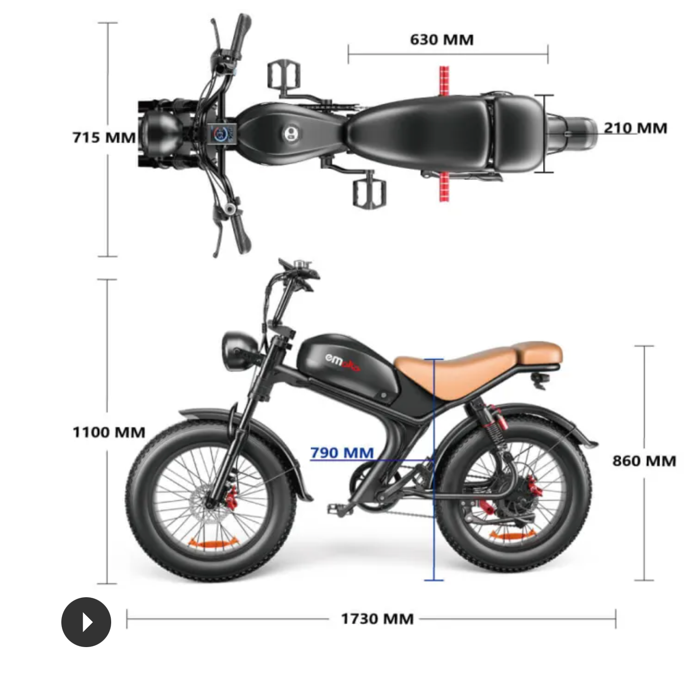 Emoko C93 Fat Tire Electric Bike