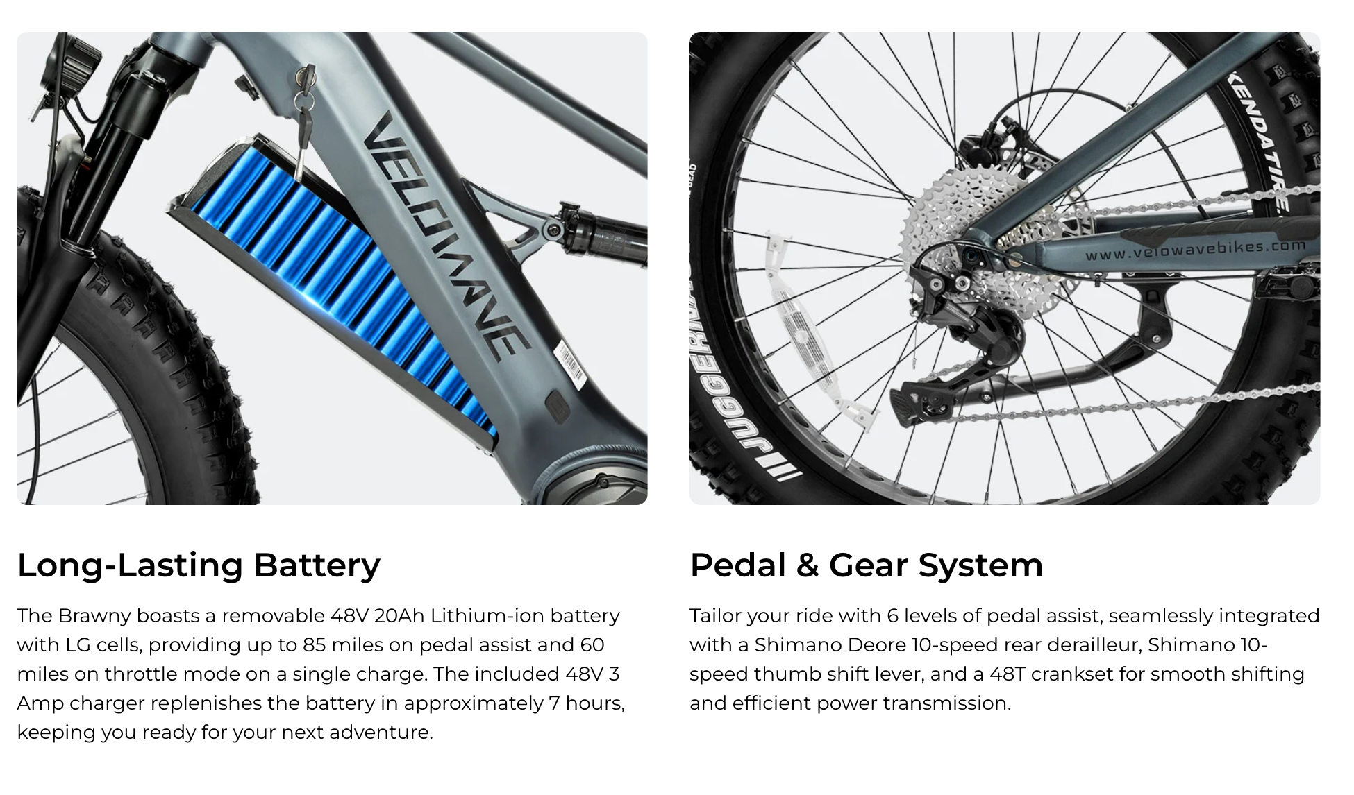 Velowave Brawny XM Full Suspension Mountain Electric Bike