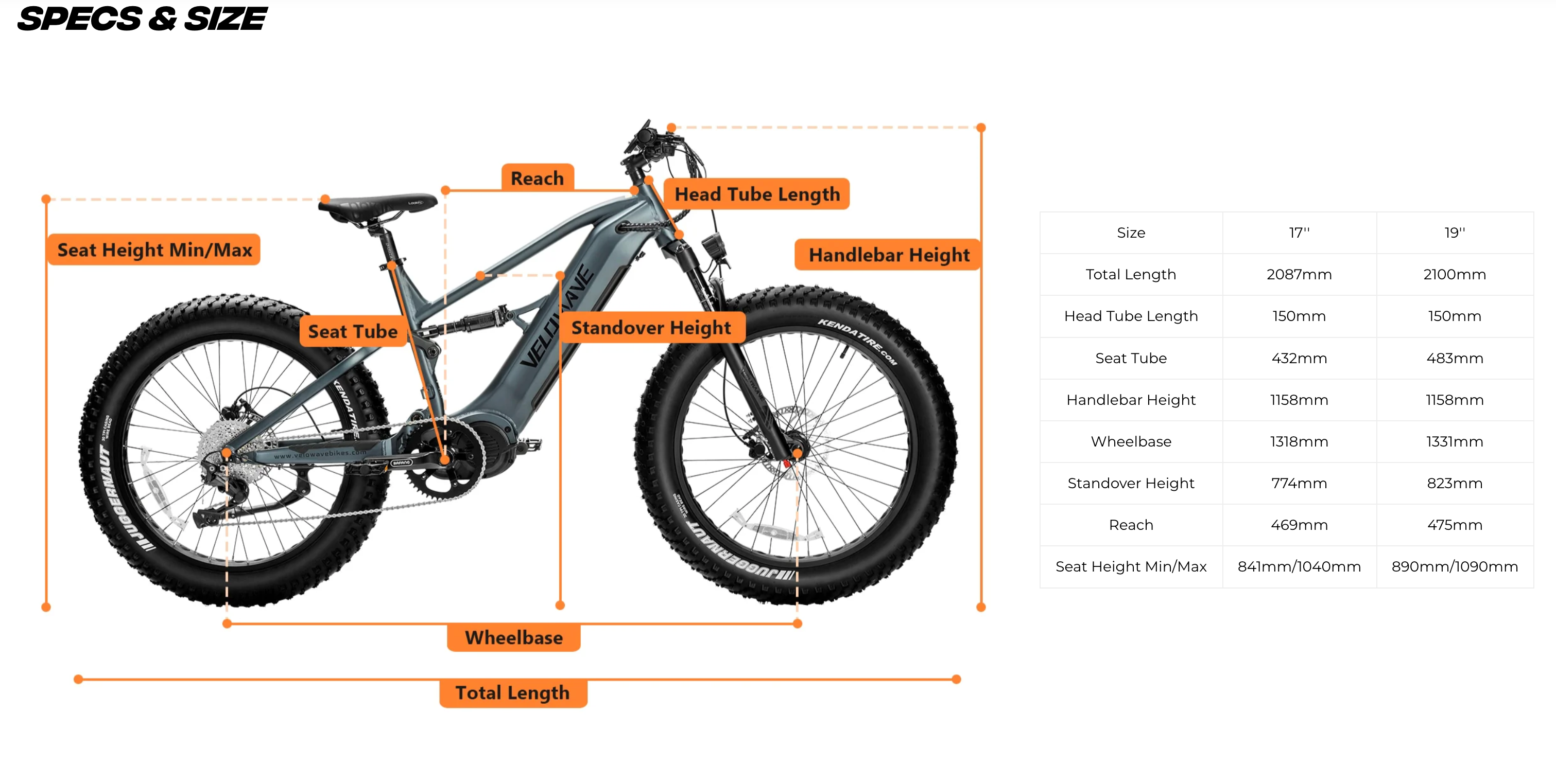 Velowave Brawny XM Full Suspension Mountain Electric Bike