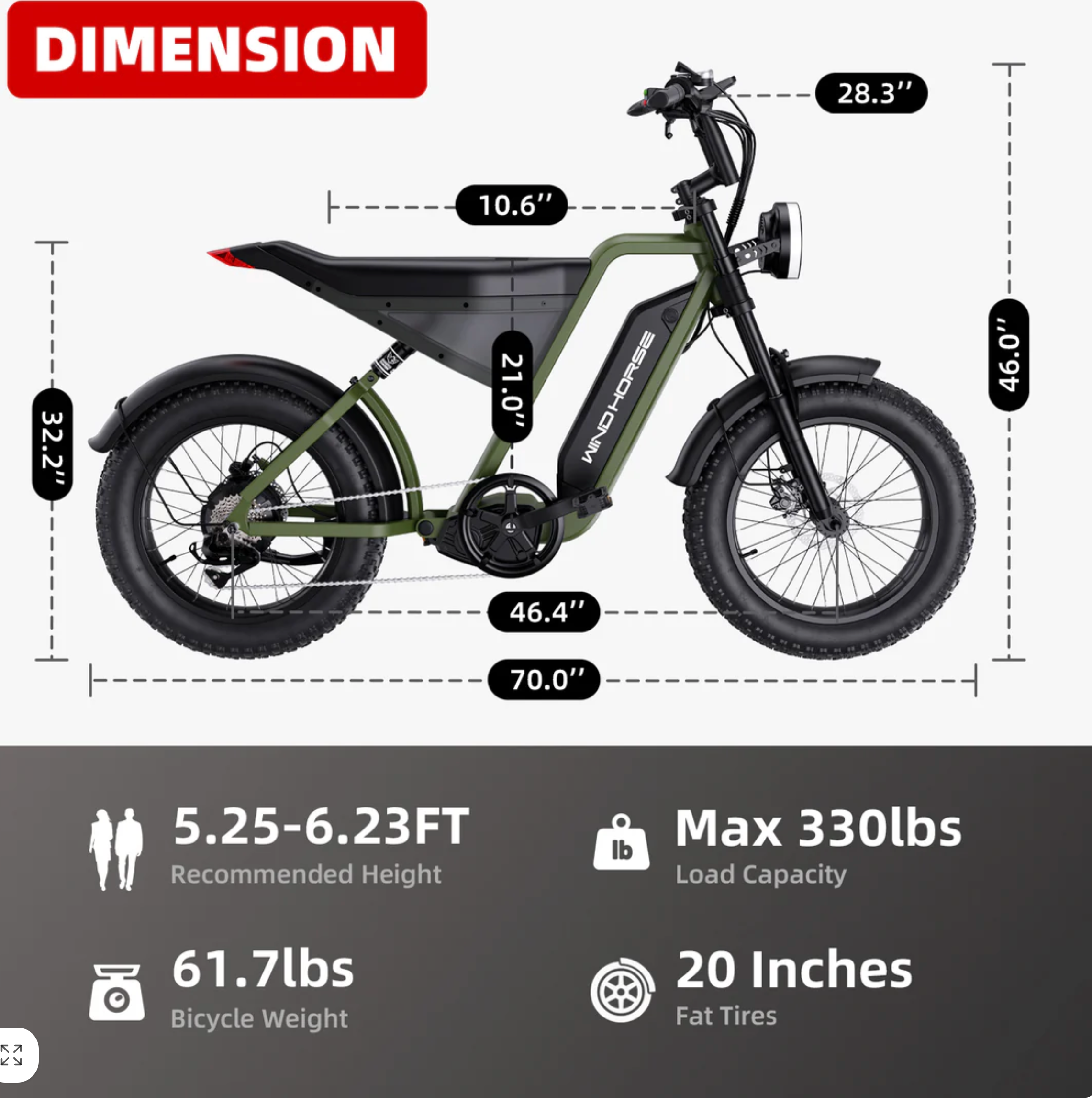 Windhorse Deidra 3 Moto Style Electric Bike