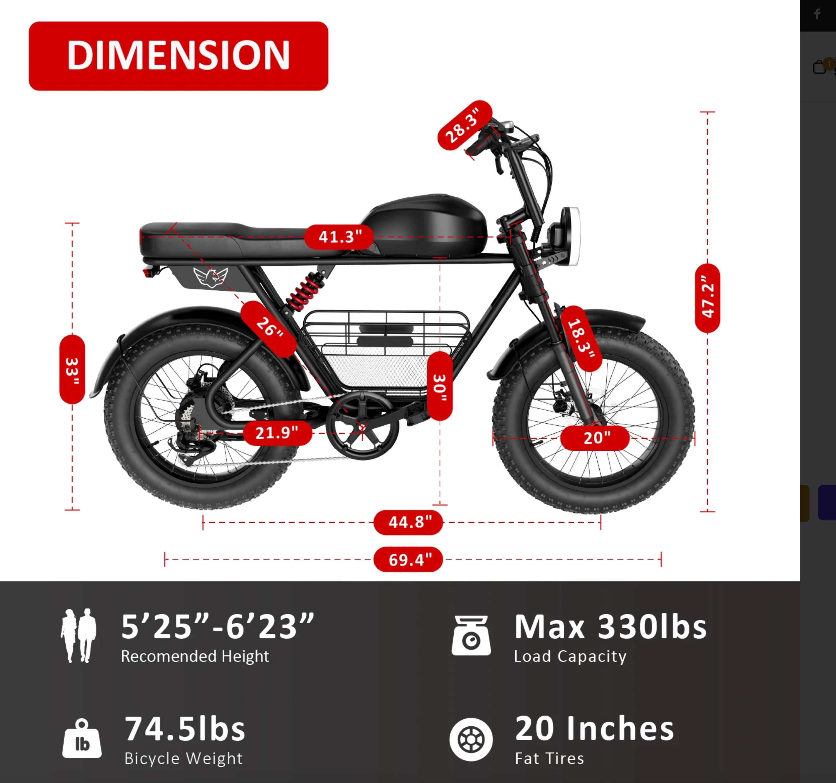 WINDHORSE Deidra 5 Moto Style Electric Bike