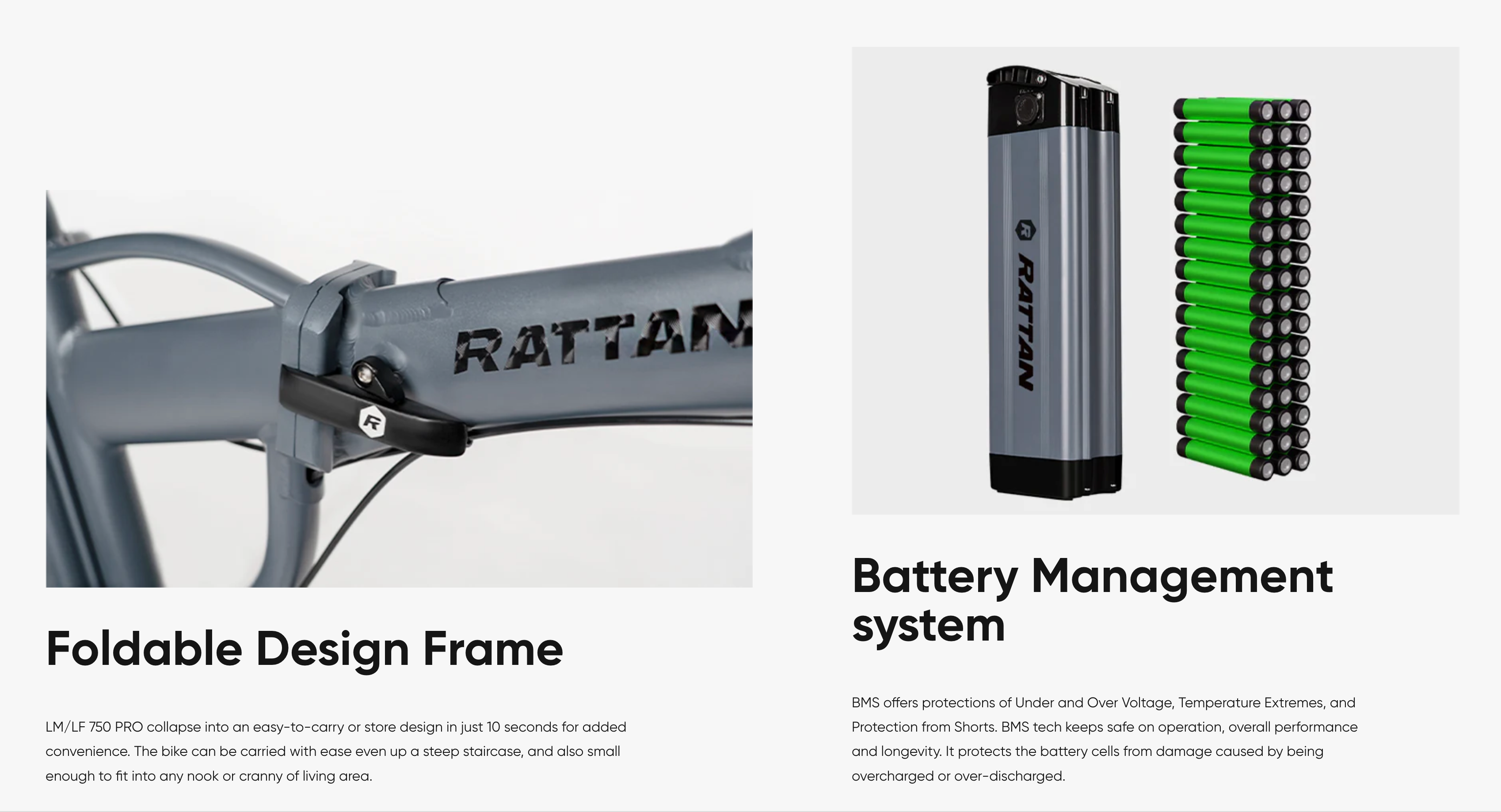 Rattan LF 750 Pro Step Thru  Folding Electric Bike