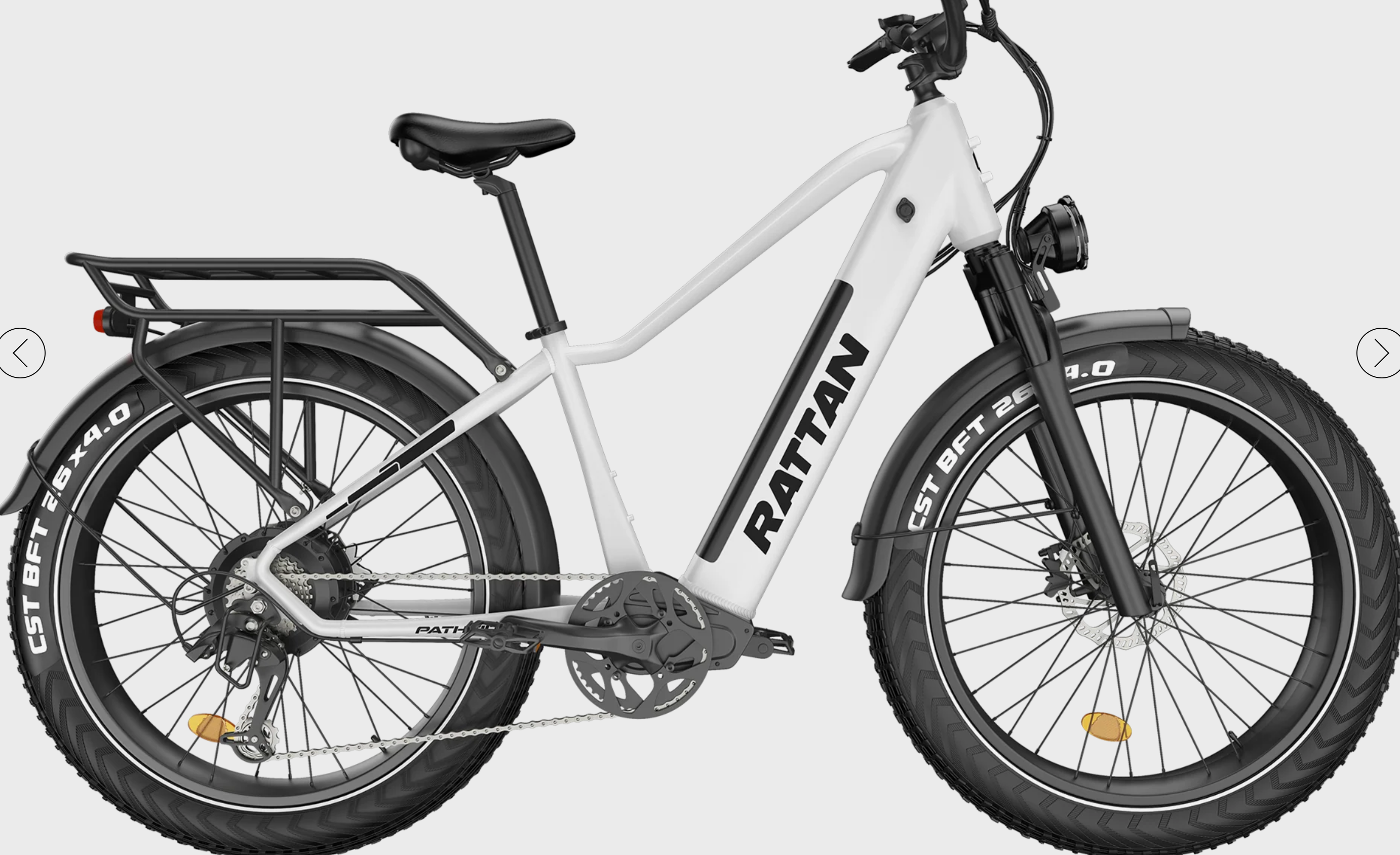 Rattan Pathfinder Step Over Fat Tire Mountain Electric Bike