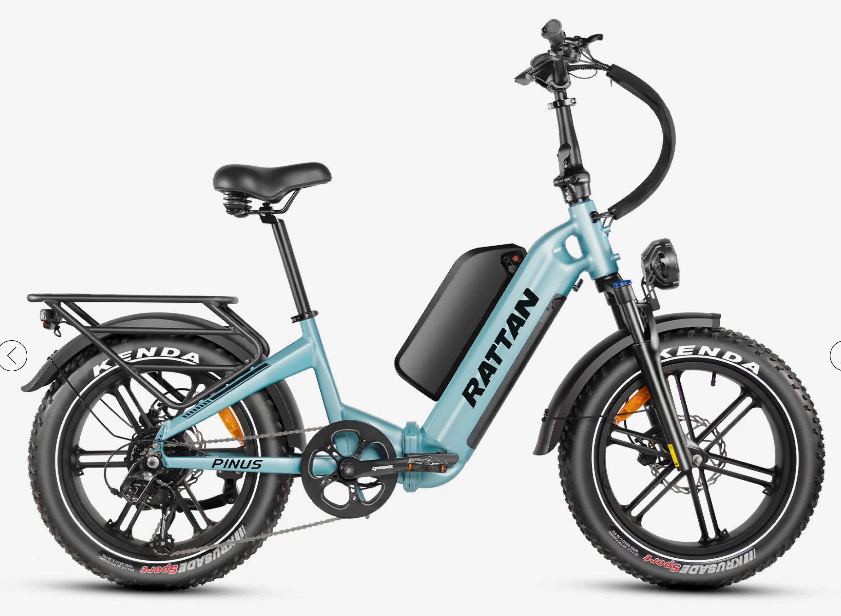 Rattan Pinus Step Thru Torque Dual Battery Folding Electric Bike