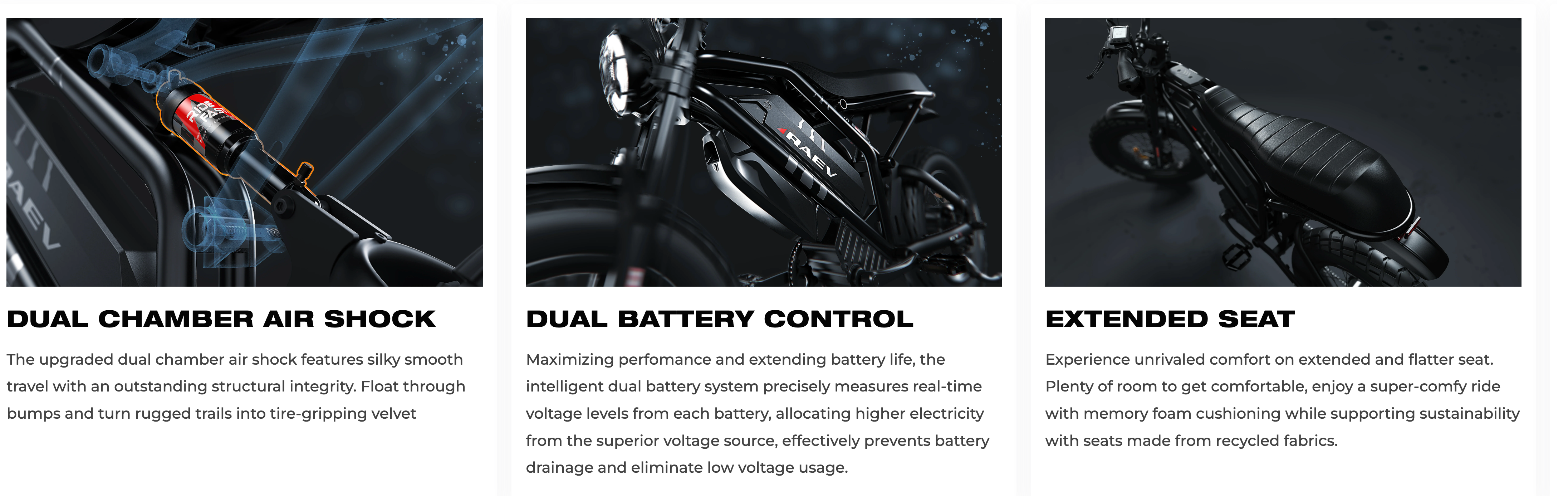 RAEV Bullet GTX Dual Battery Full Suspension Electric Moto Bike