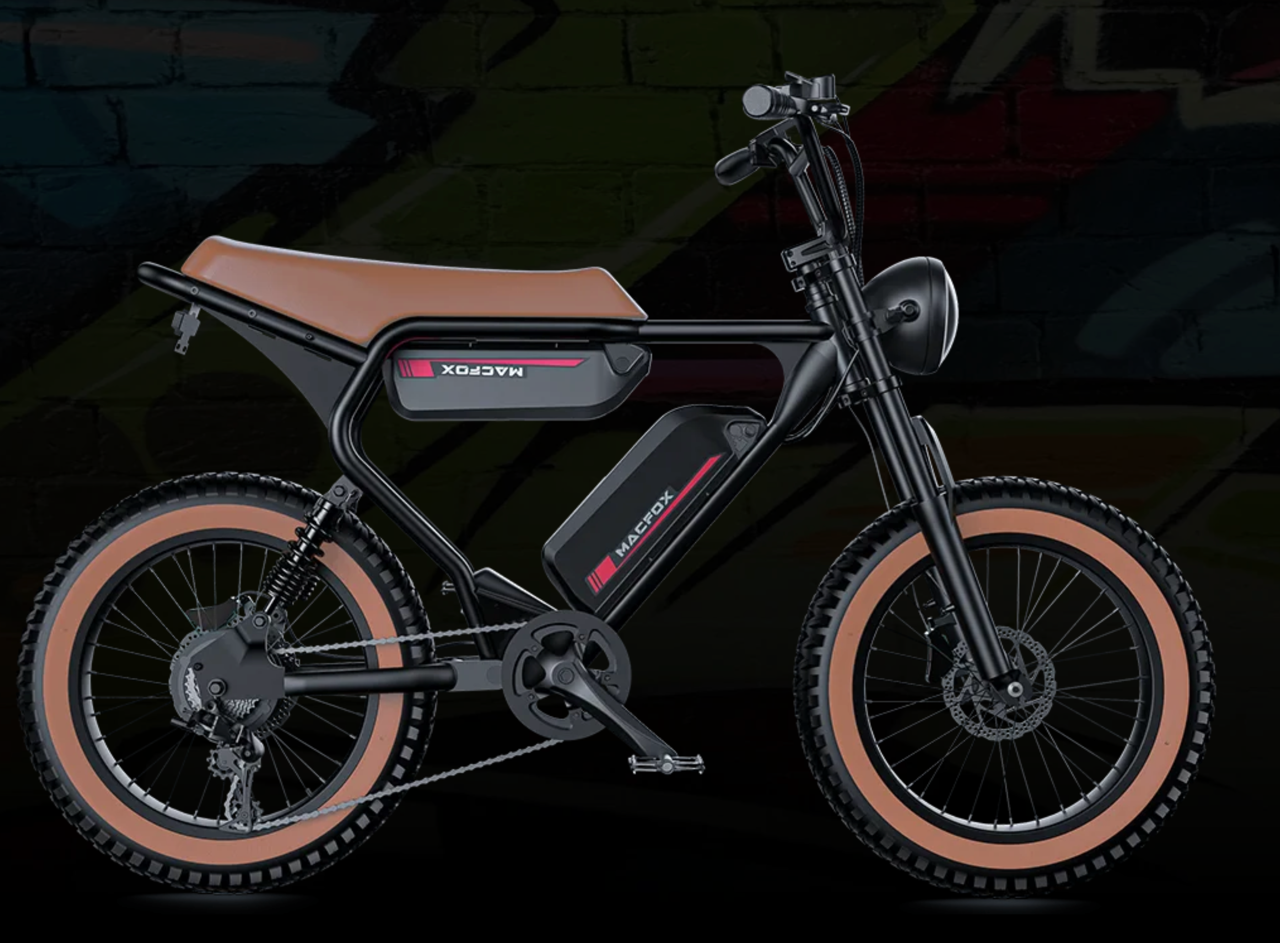 MacFox X2 Full Suspension 750W Electric Moto Bike