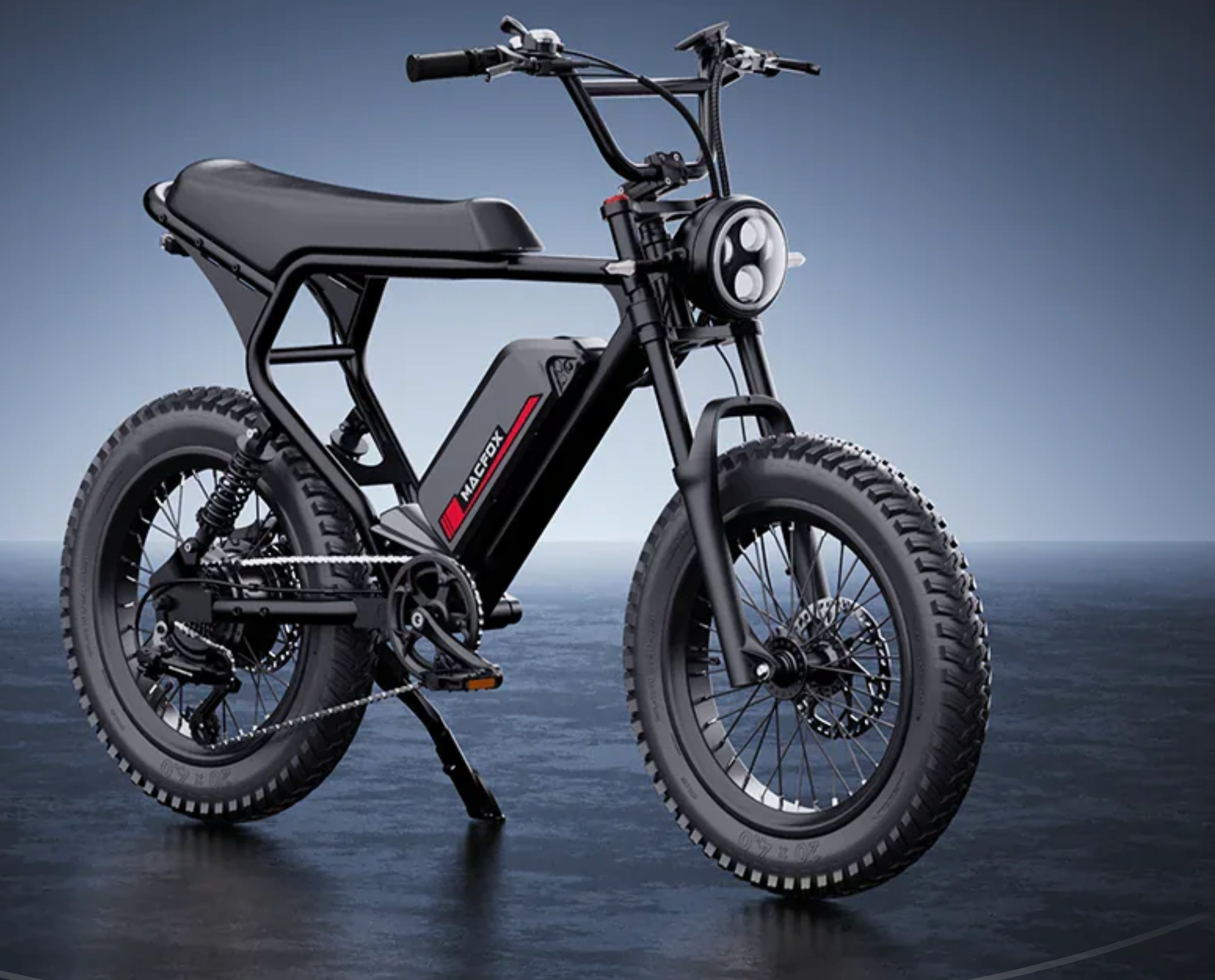 MacFox X2 Full Suspension 750W Electric Moto Bike