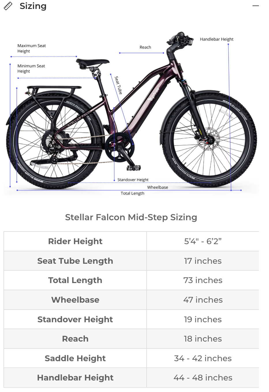 Euphree Stellar Falcon Mid Step Electric Bike