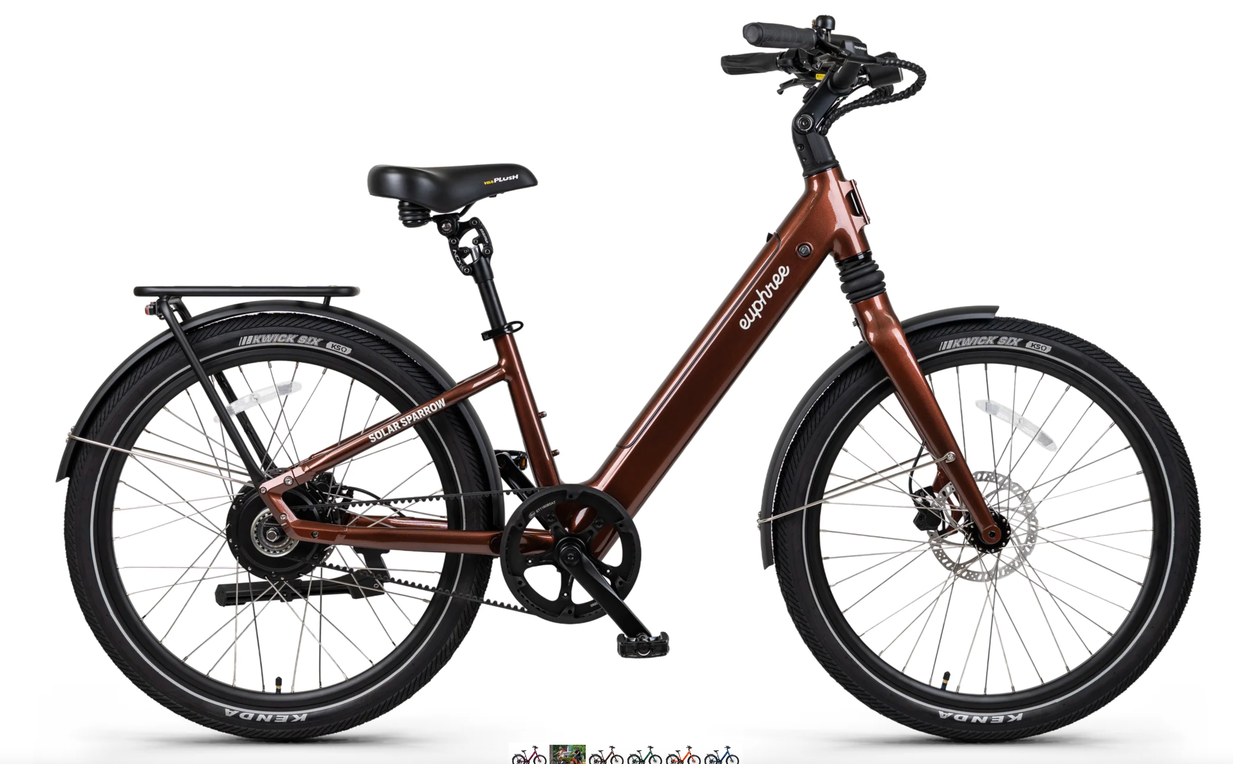 sunbird electric bicycle Euphree Solar Sparrow Step Thru Belt Drive Electric Bike – Bikecraze