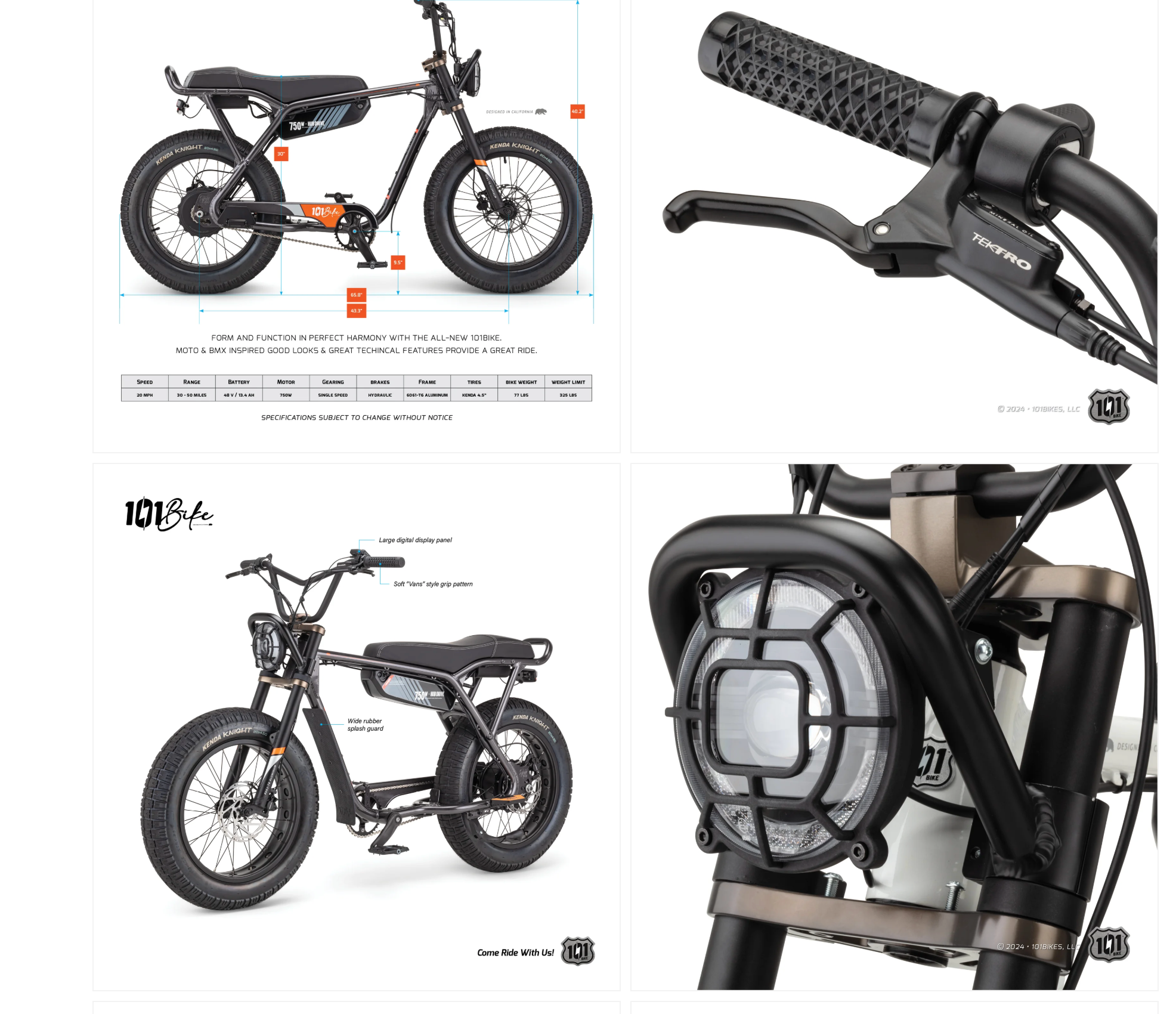 101 Bike Seaside Moto Style Electric Bike