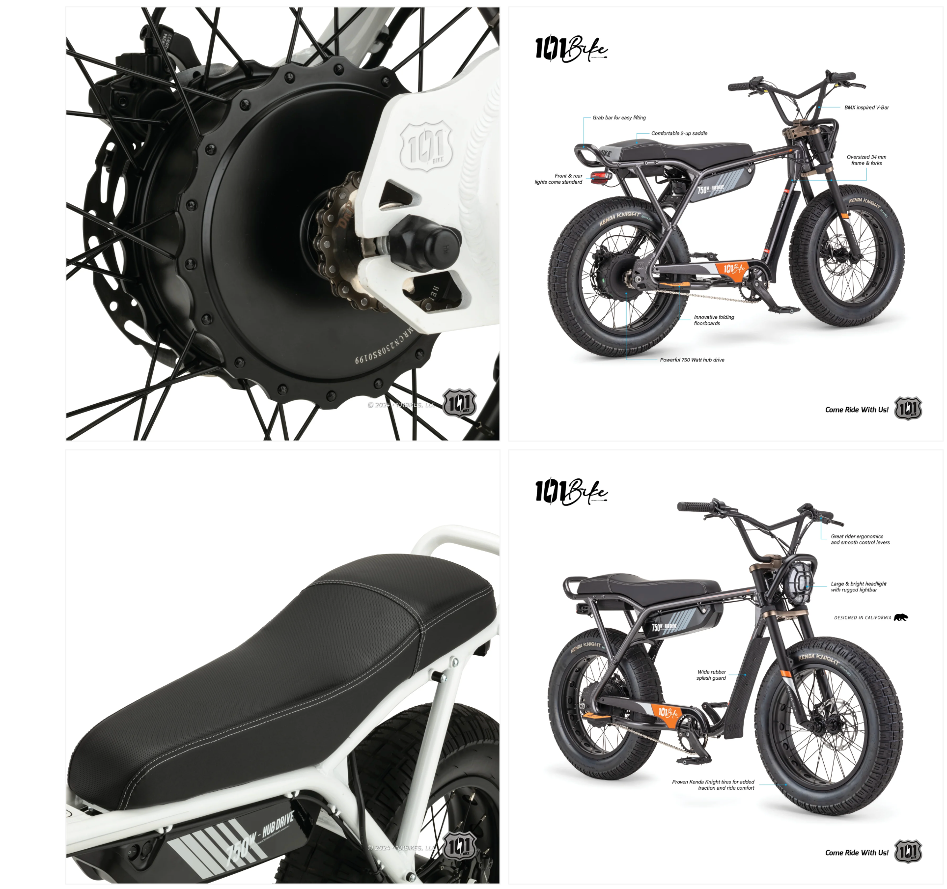 101 Bike Seaside Moto Style Electric Bike