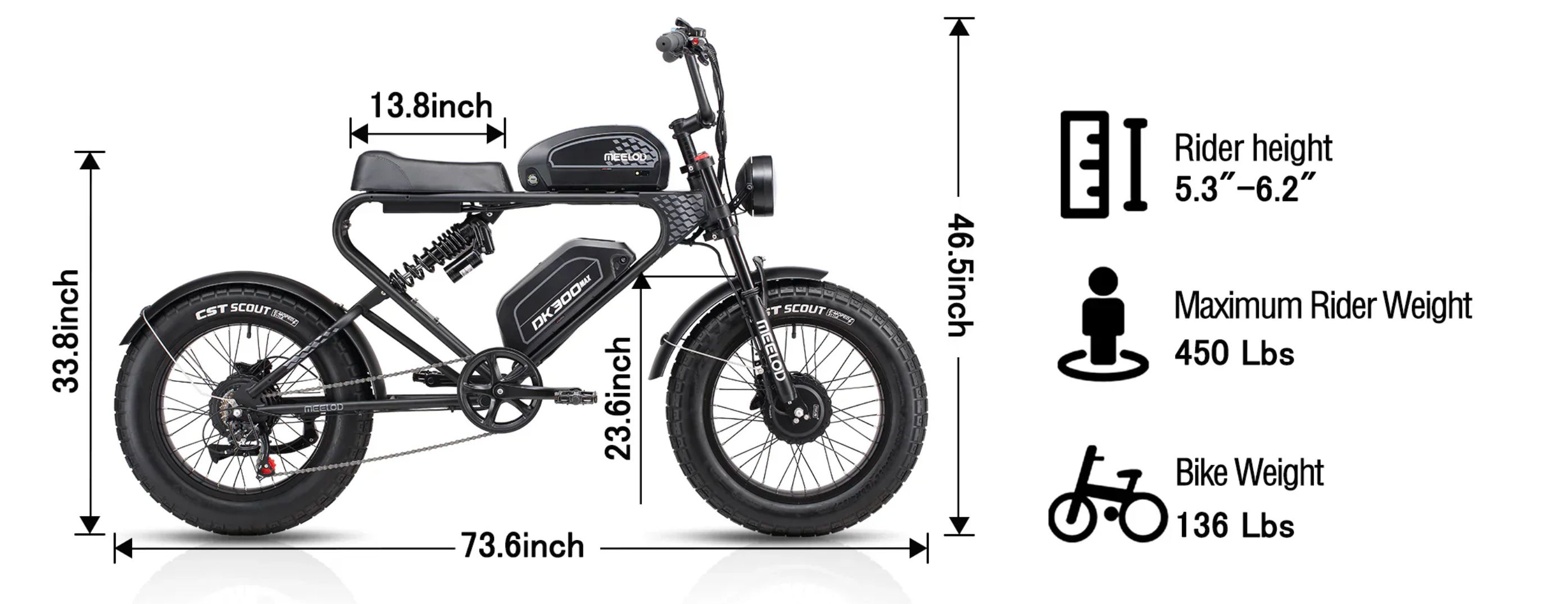 Meelod DK300 Max Dual Motor Dual Battery Full Suspension Electric Bike