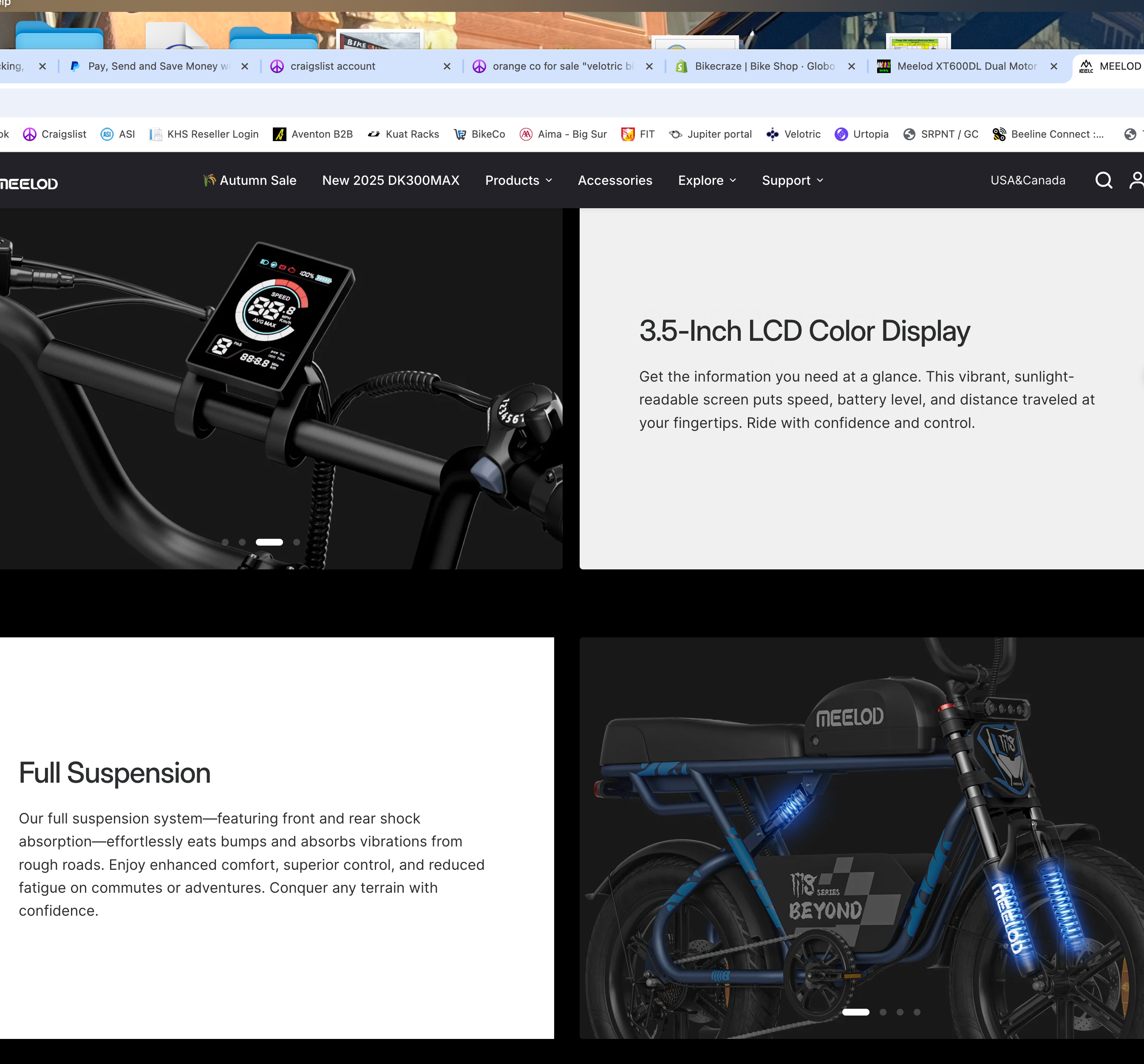 Meelod M8 Full Suspension Long Range Electric Bike