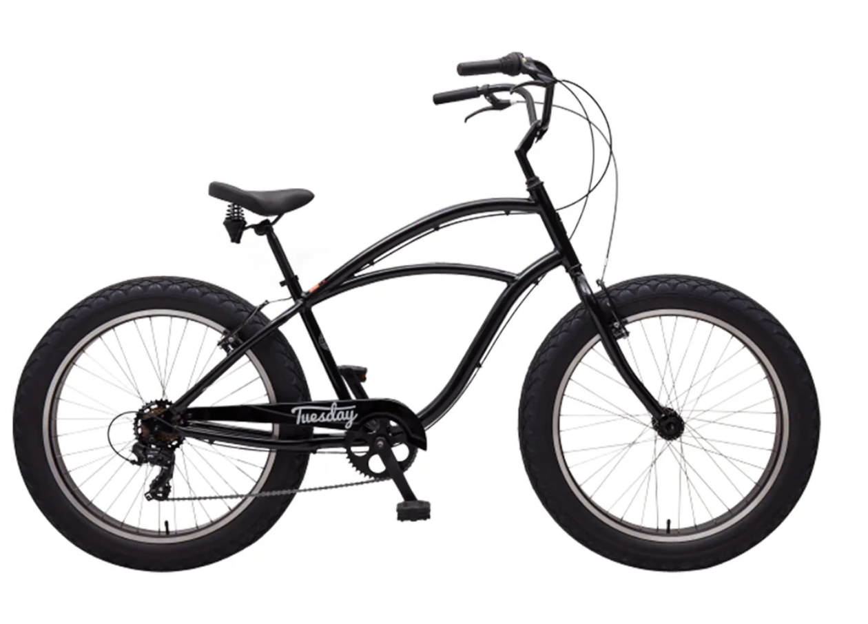 Tuesday Cycle Fat Tuesday Step Over Beach Cruiser bike  Black