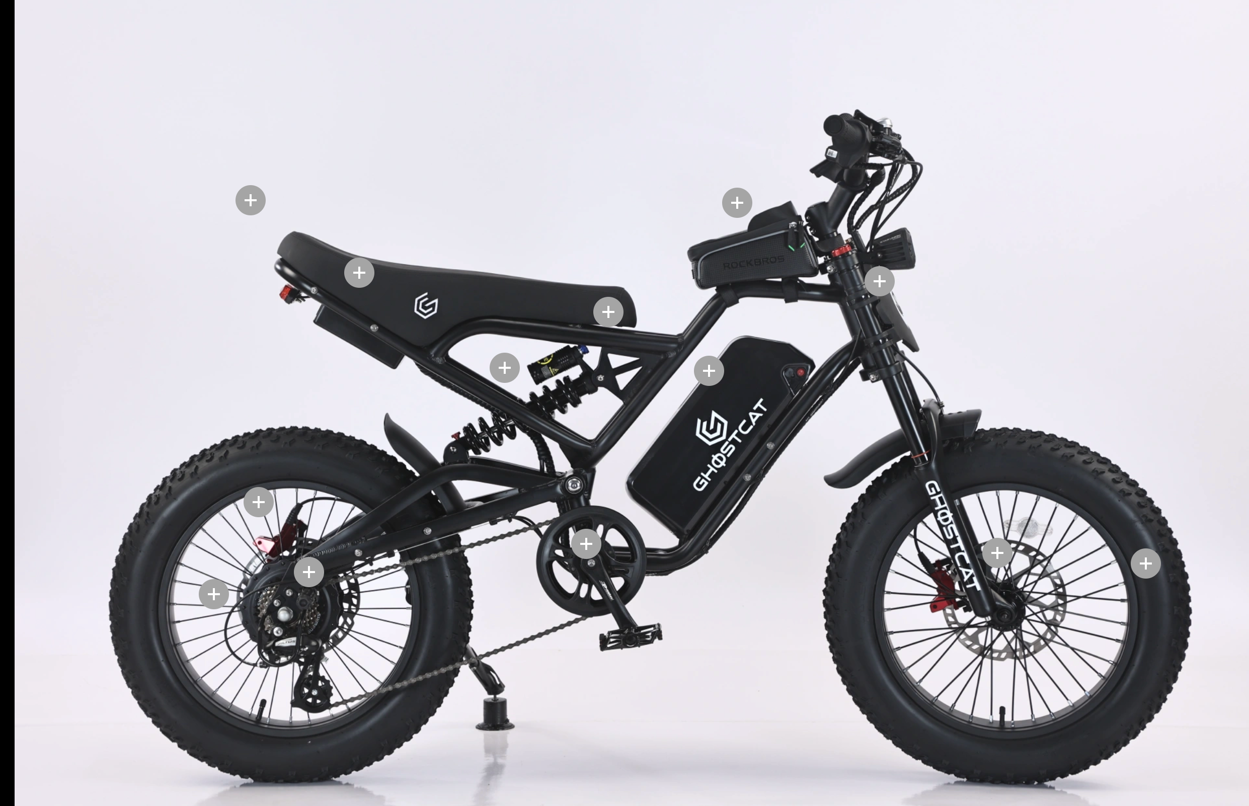 GHOSTCAT F3 750W Class 2 Full Suspension Electric Moto Bike