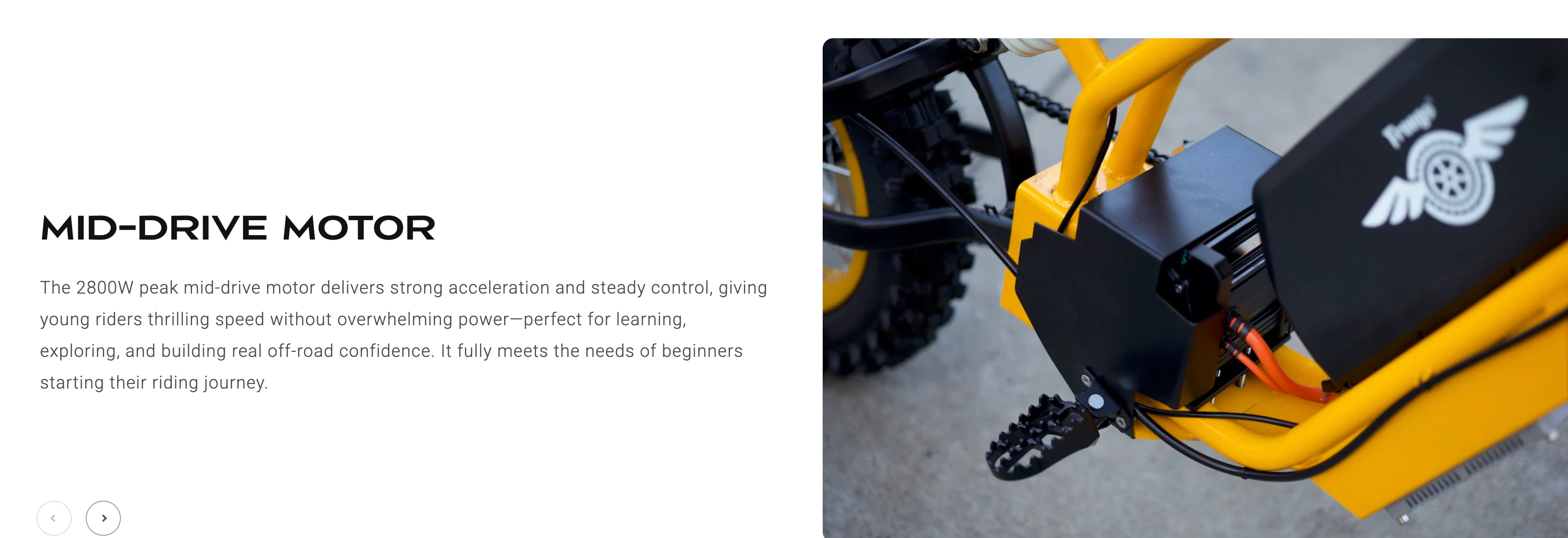 Freego Nova 2 Mid-Drive Youth Electric Dirt Bike