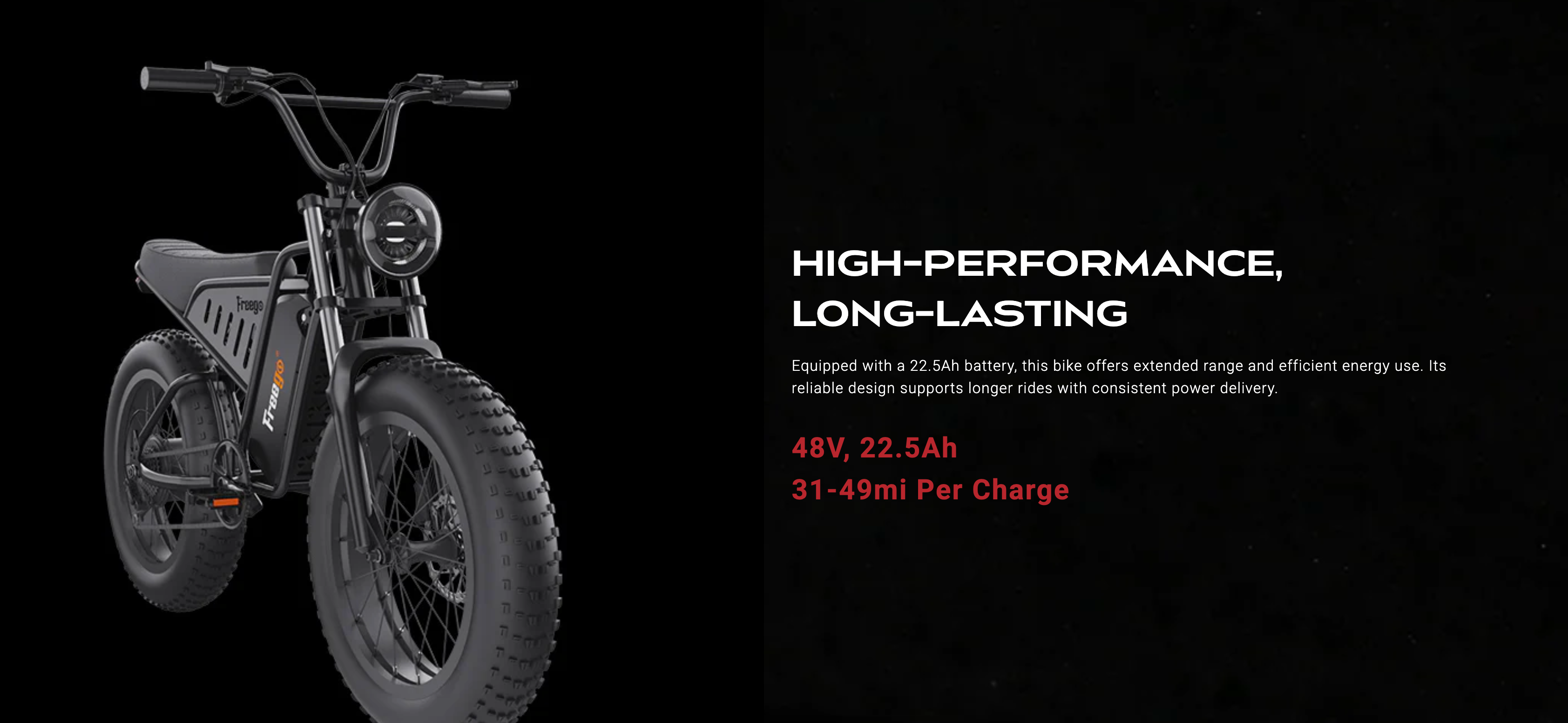 Freego  S1 Cafe Racer Fat Tire Electric Bike